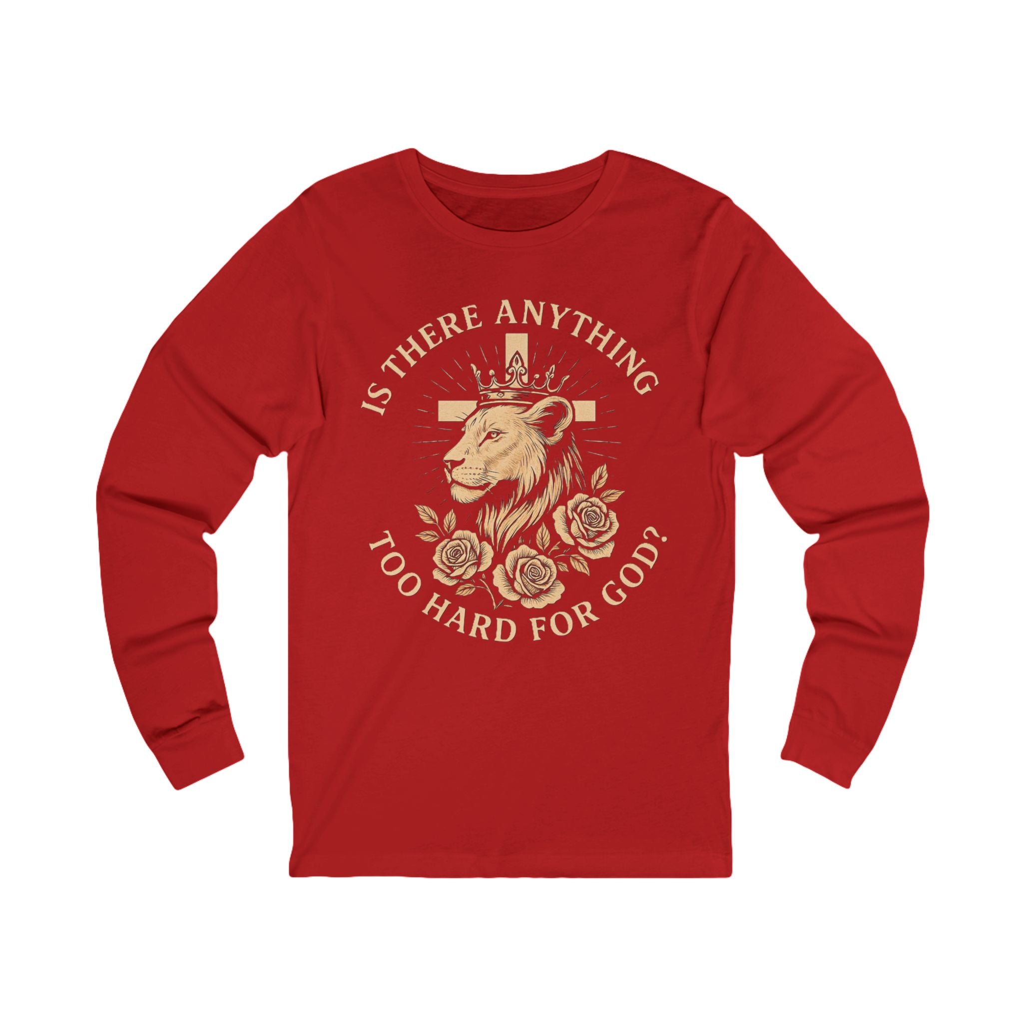 Women's Faith-Inspired Long Sleeve Lion Tee