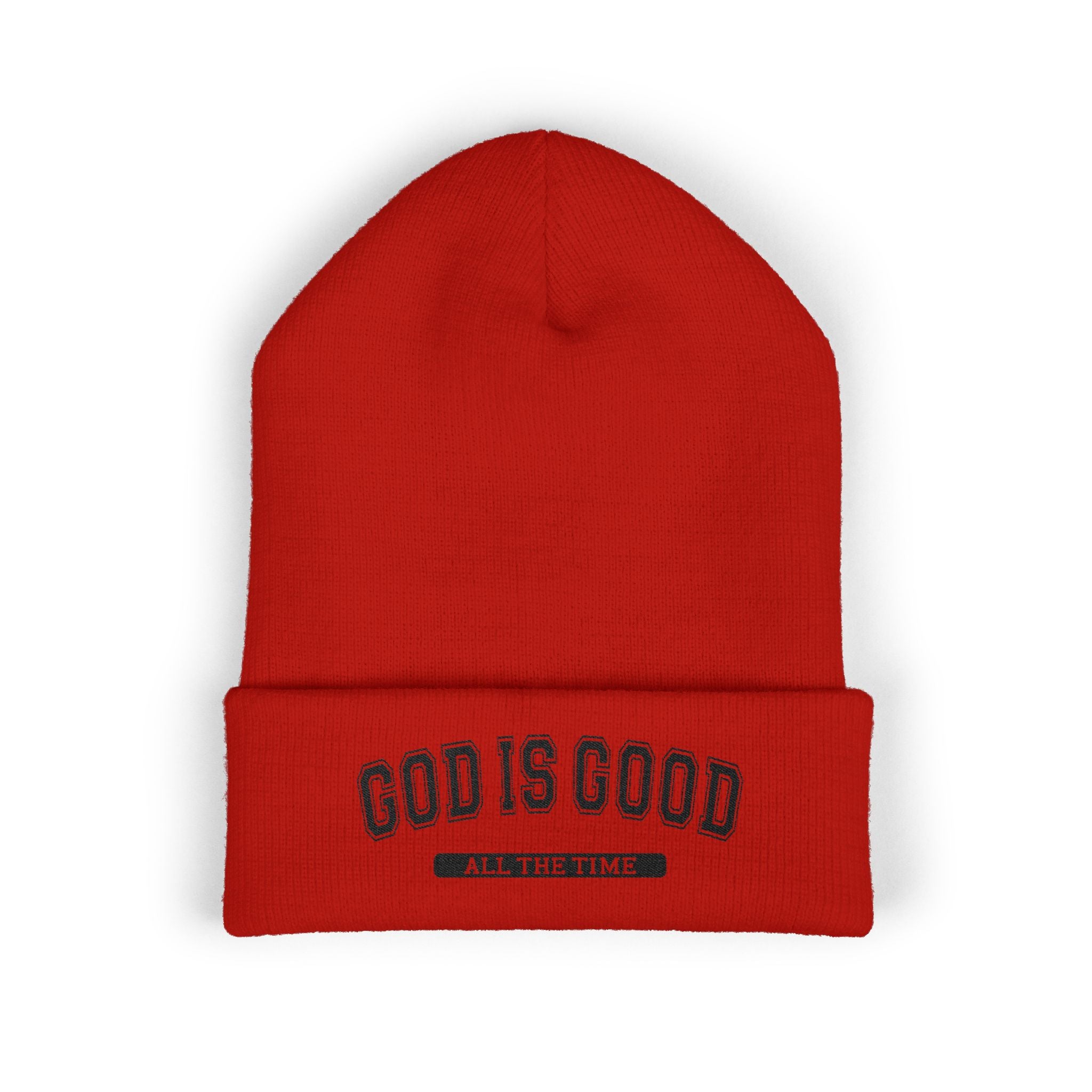 Inspirational Cuffed Beanie: God is Good