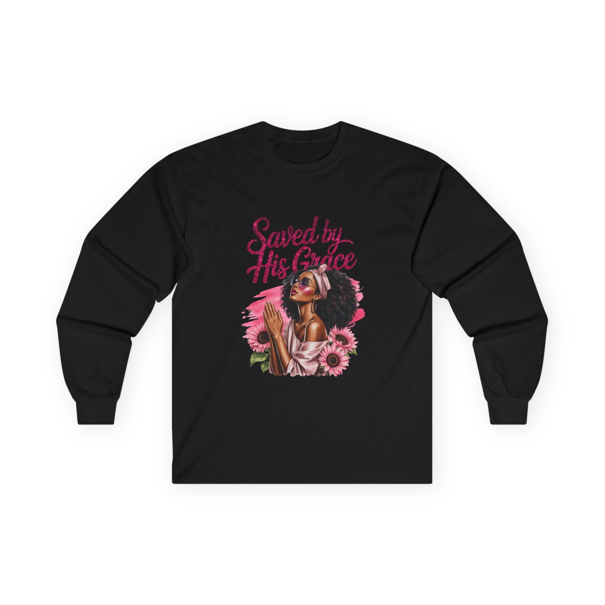 Inspirational Saved by His Grace Long Sleeve T-Shirt