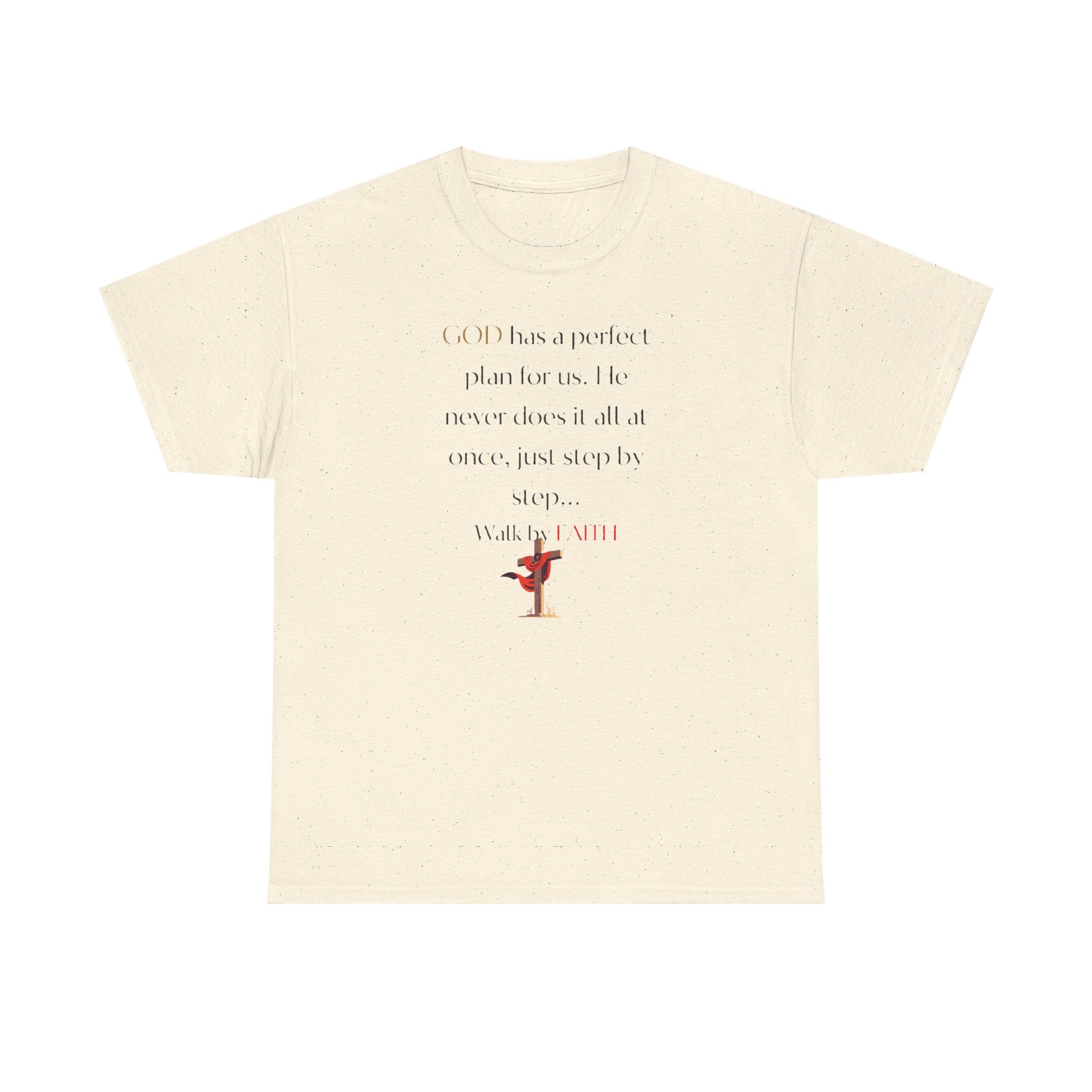 Walk by Faith Motivational Unisex Cotton Shirt