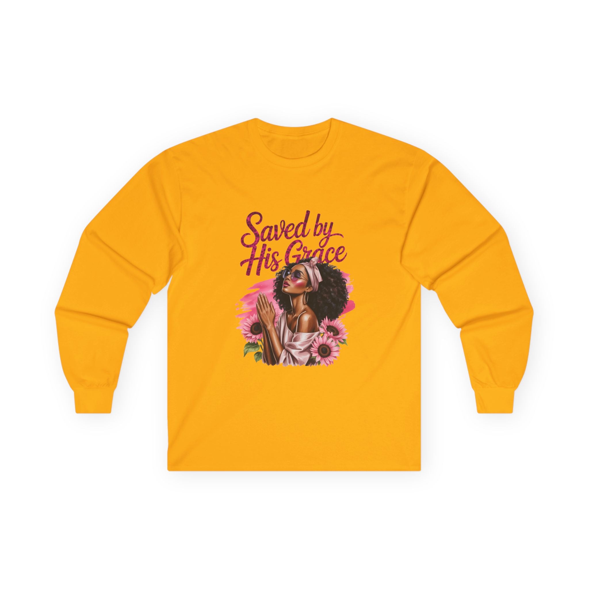 Inspirational Saved by His Grace Long Sleeve T-Shirt