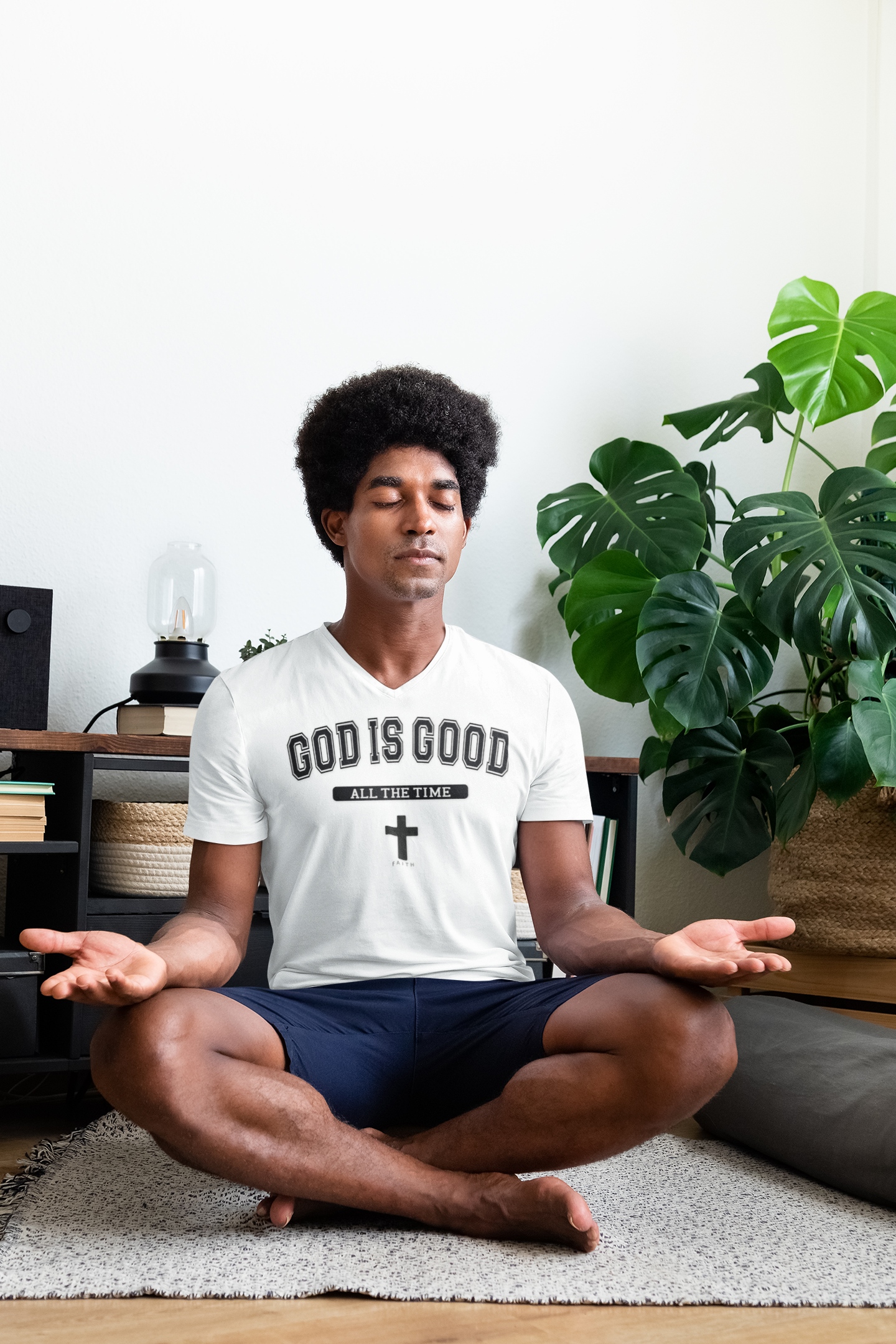 God is Good Unisex V-Neck Tee
