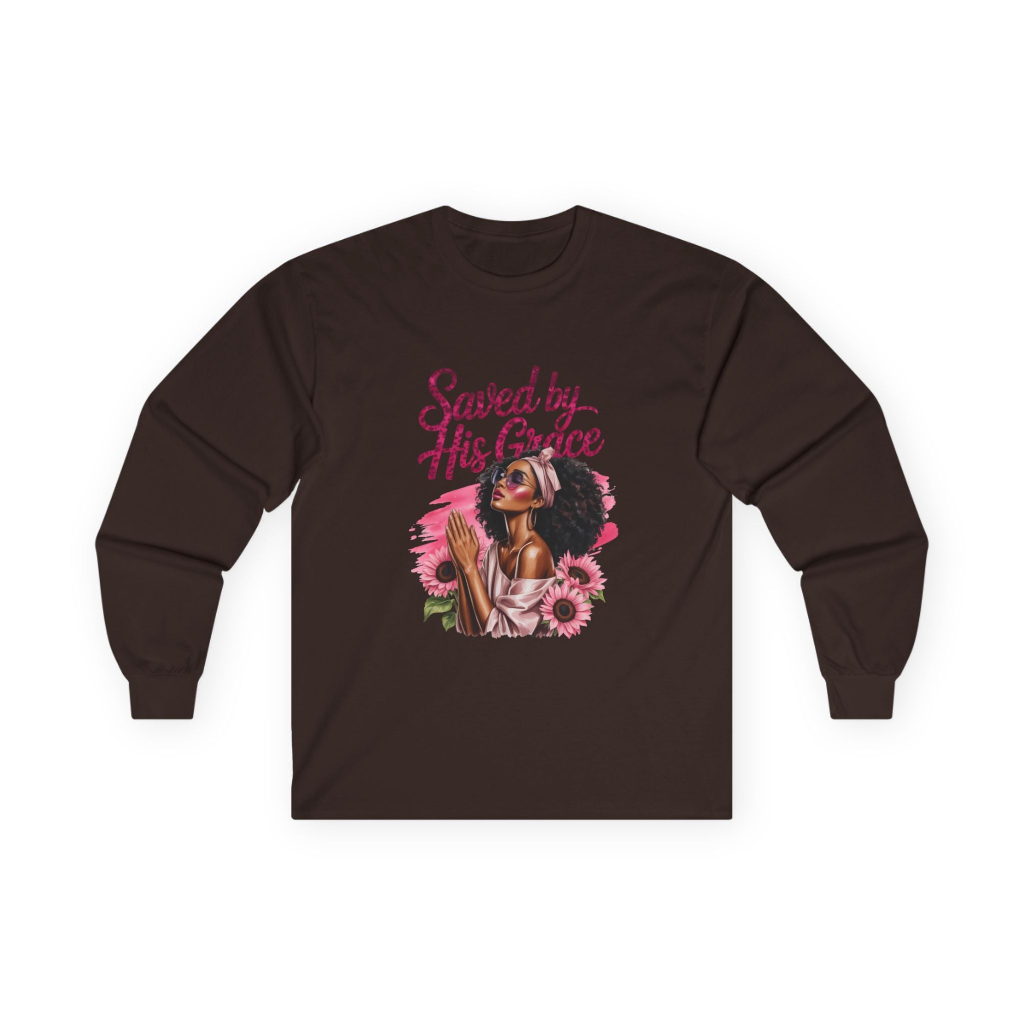 Inspirational Saved by His Grace Long Sleeve T-Shirt