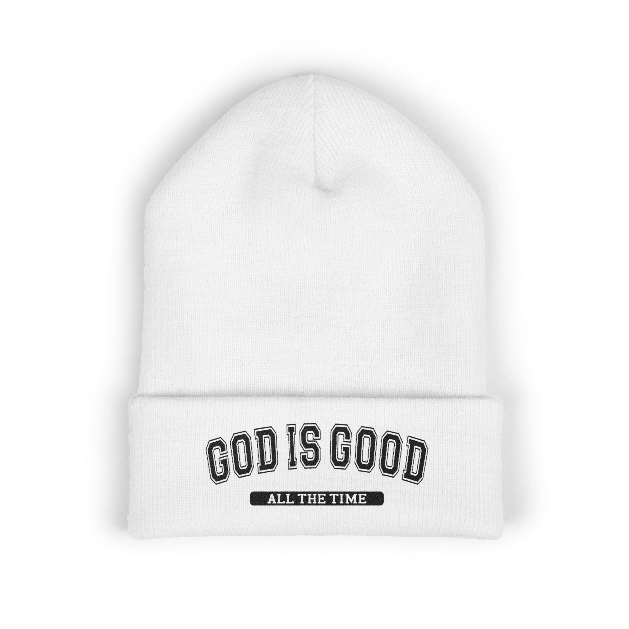 Inspirational Cuffed Beanie: God is Good