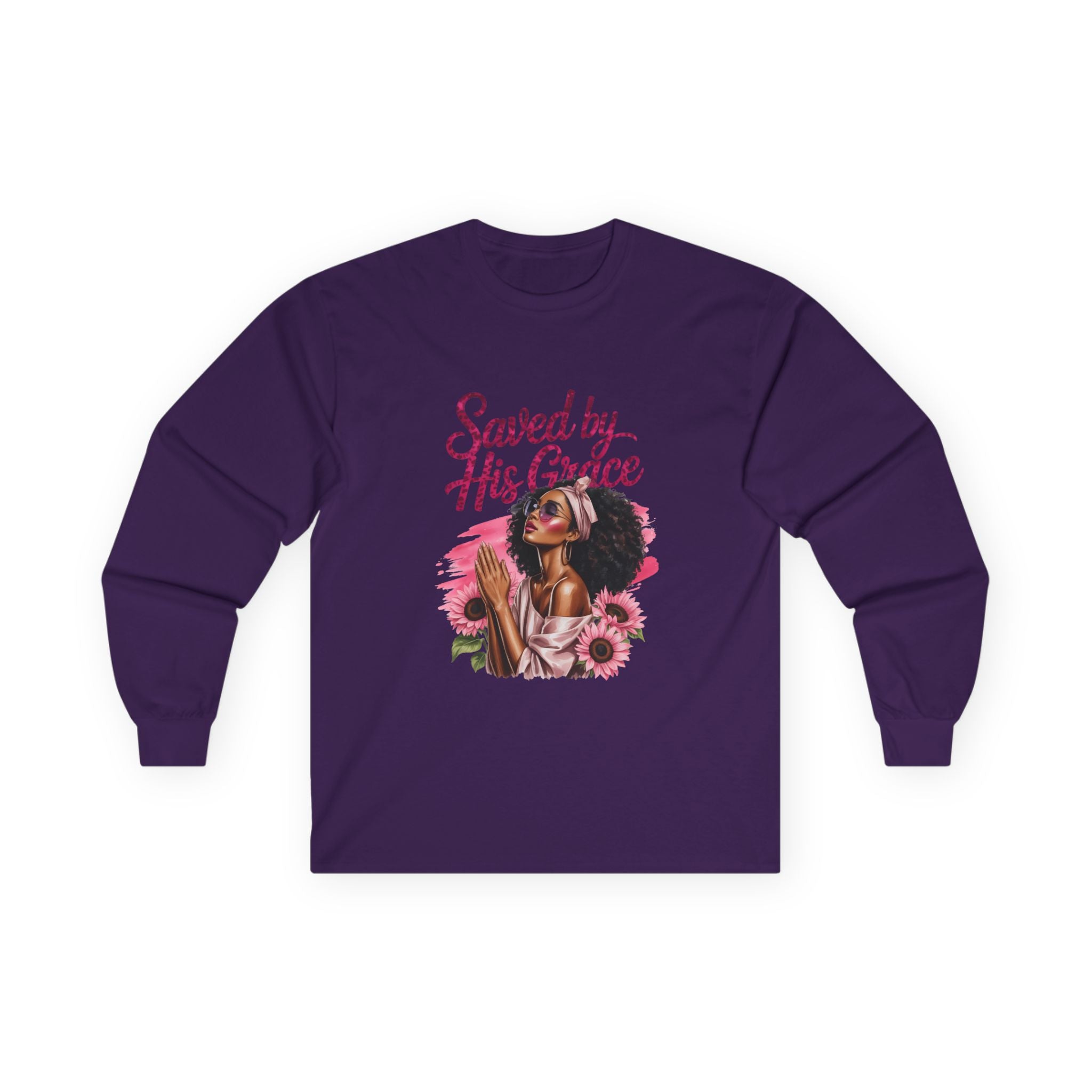 Inspirational Saved by His Grace Long Sleeve T-Shirt
