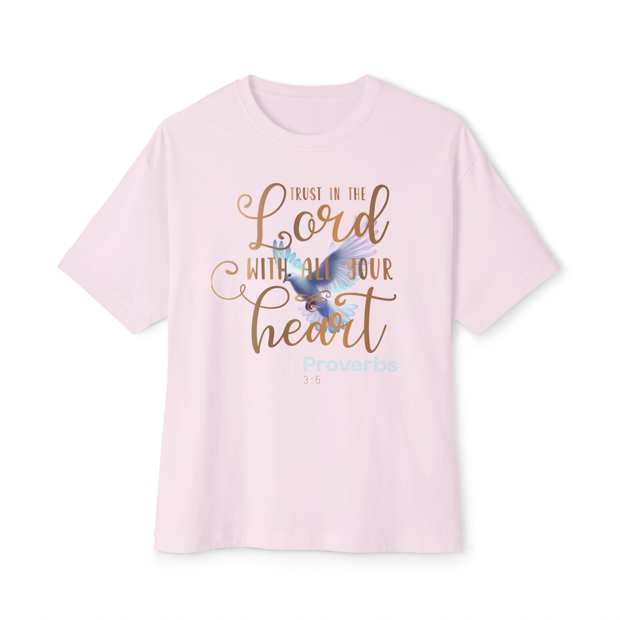 Trust in the Lord with All Your Heart Oversized Boxy Unisex Cotton Top T-Shirt