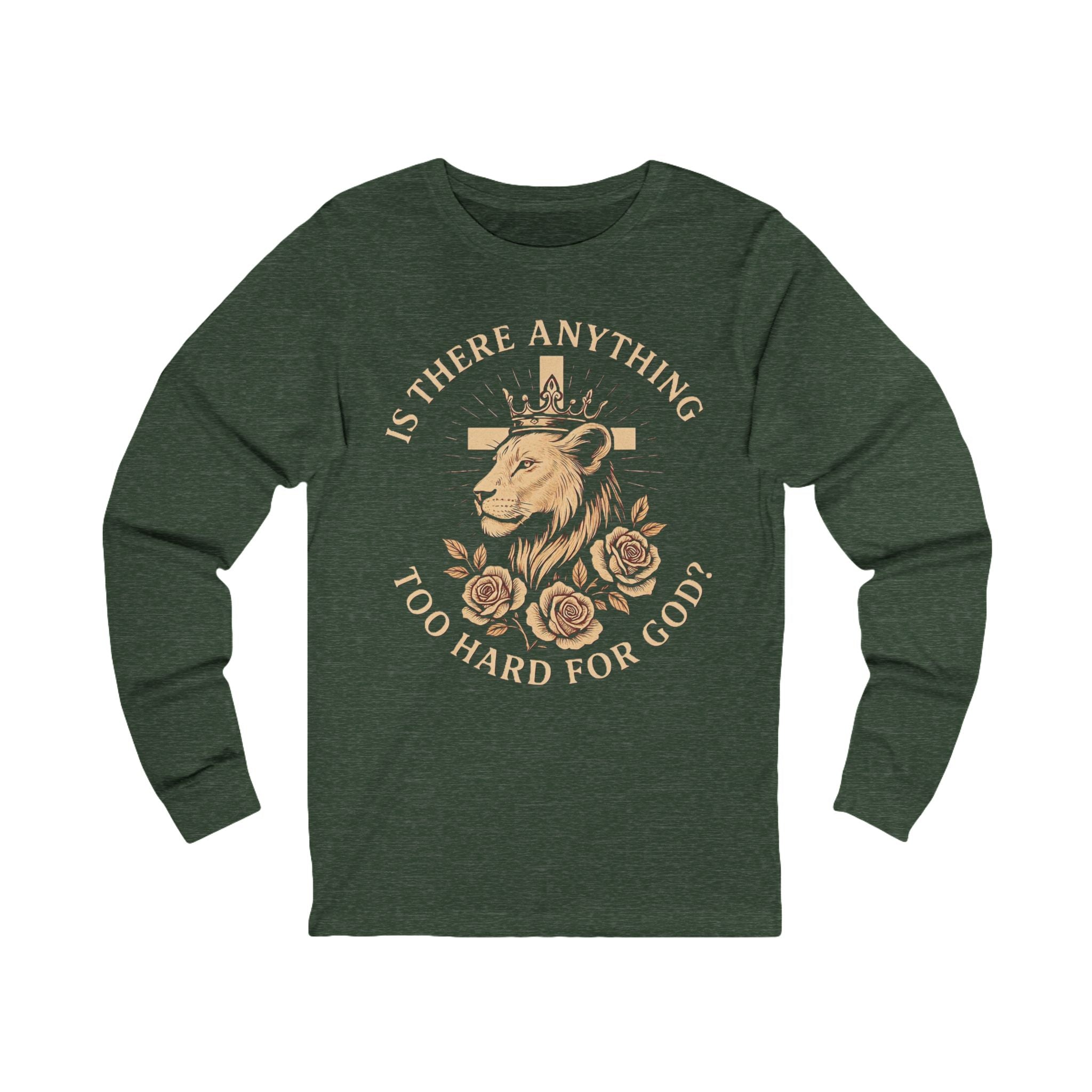 Women's Faith-Inspired Long Sleeve Lion Tee