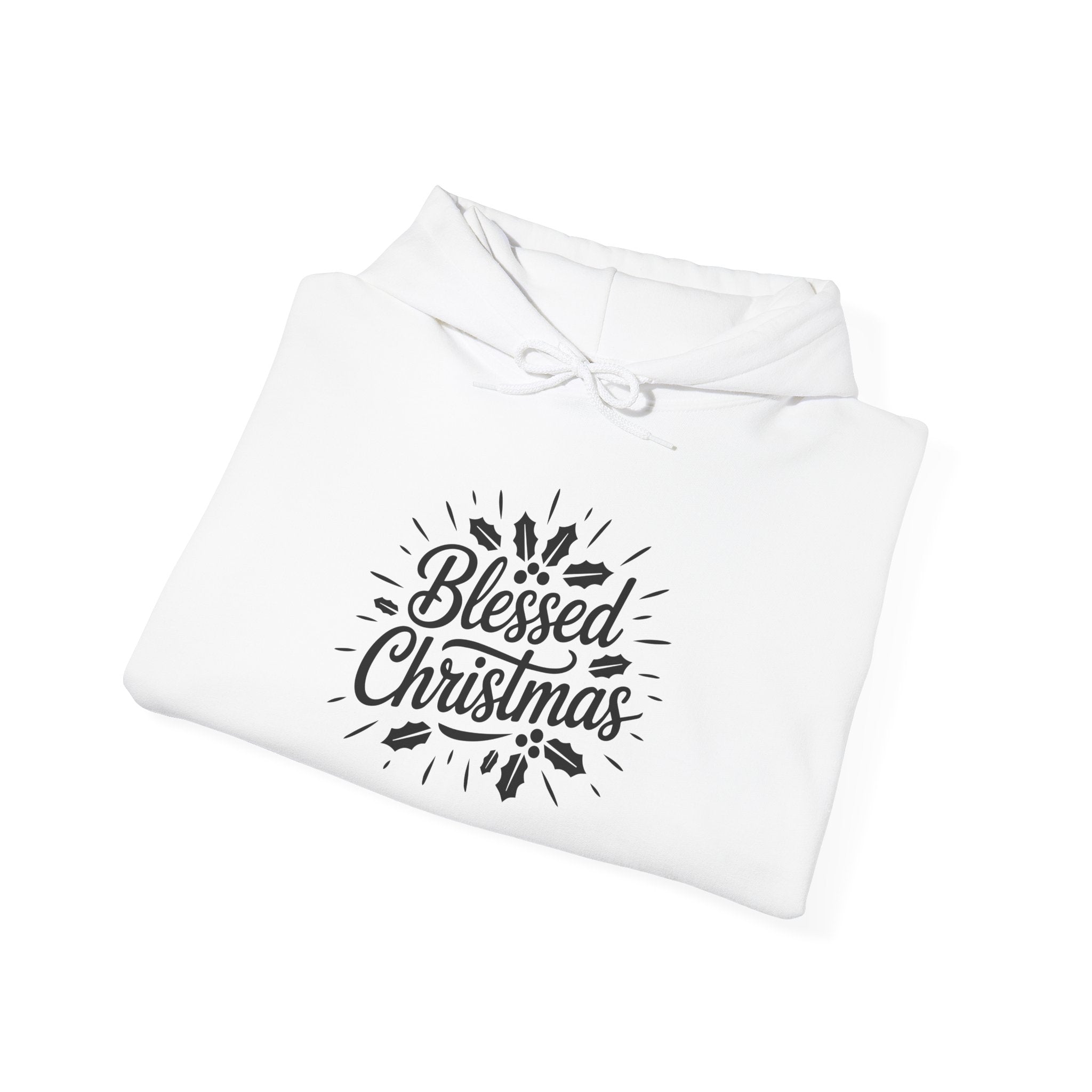 Blessed Christmas Hoodie — Hand‑Lettered Botanical Holiday Sweatshirt