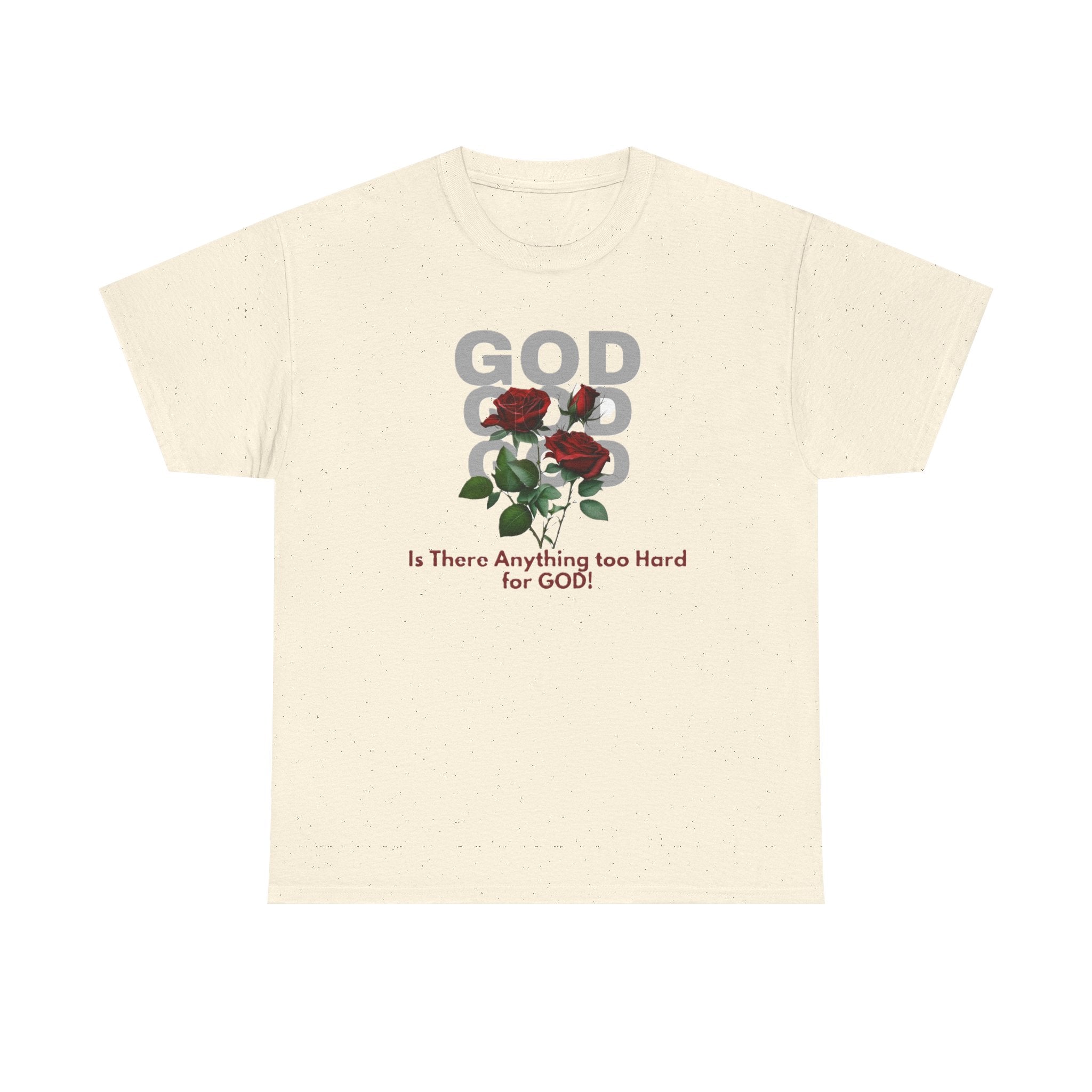 Is There Anything Too Hard for God Unisex Heavy Cotton Tee