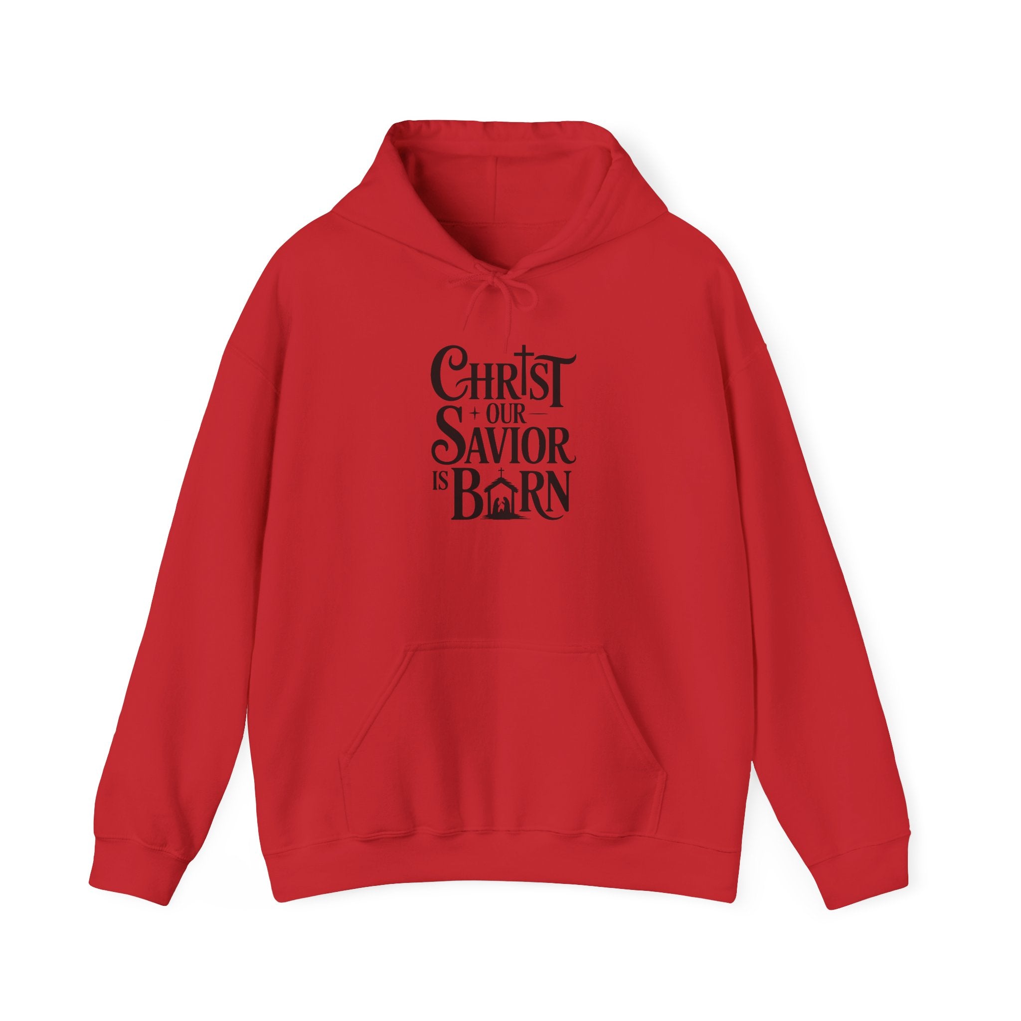 Christ Our Savior Is Born Hoodie — Minimalist Christmas Sweatshirt