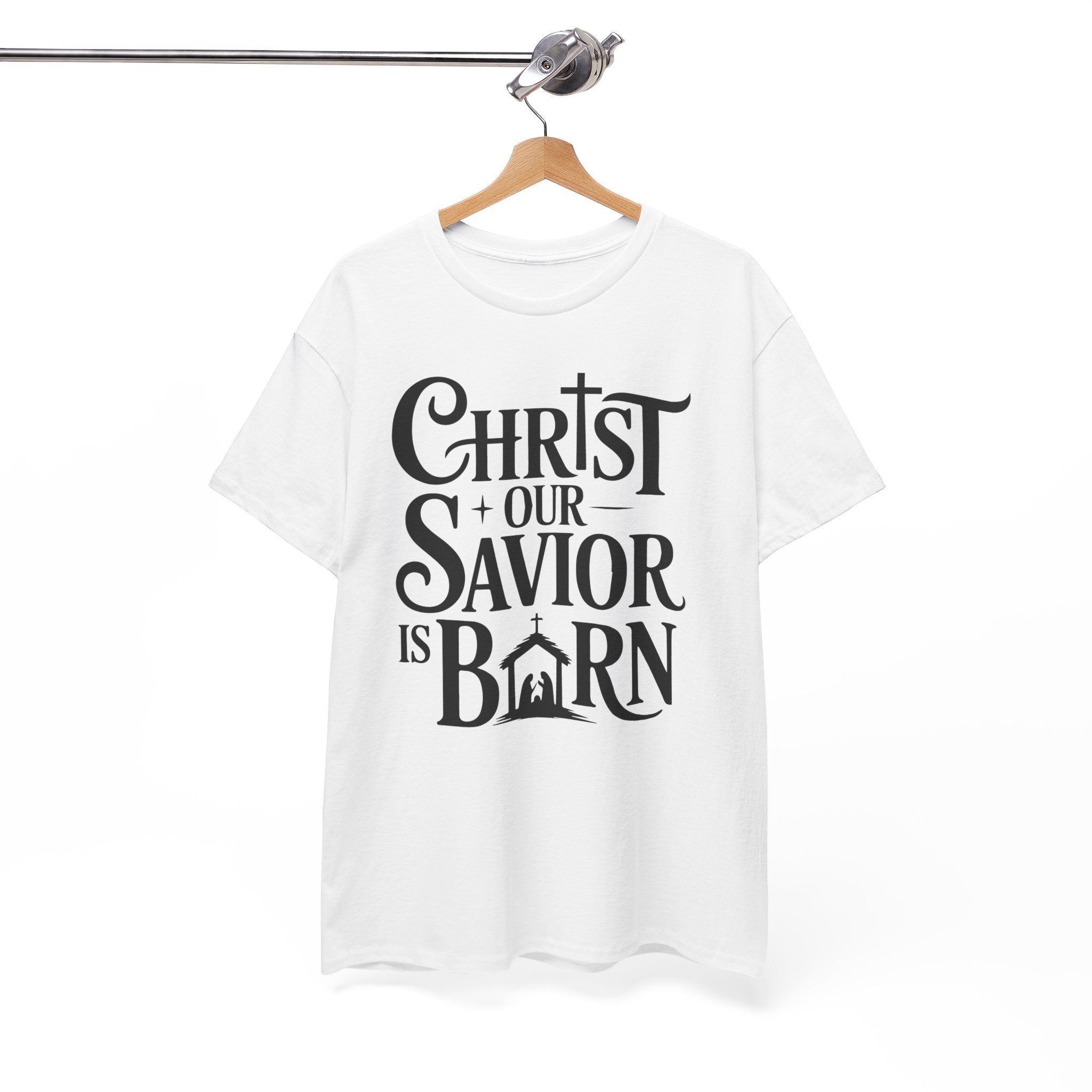 Christ Our Savior Is Born Tee — Nativity Christmas Crewneck