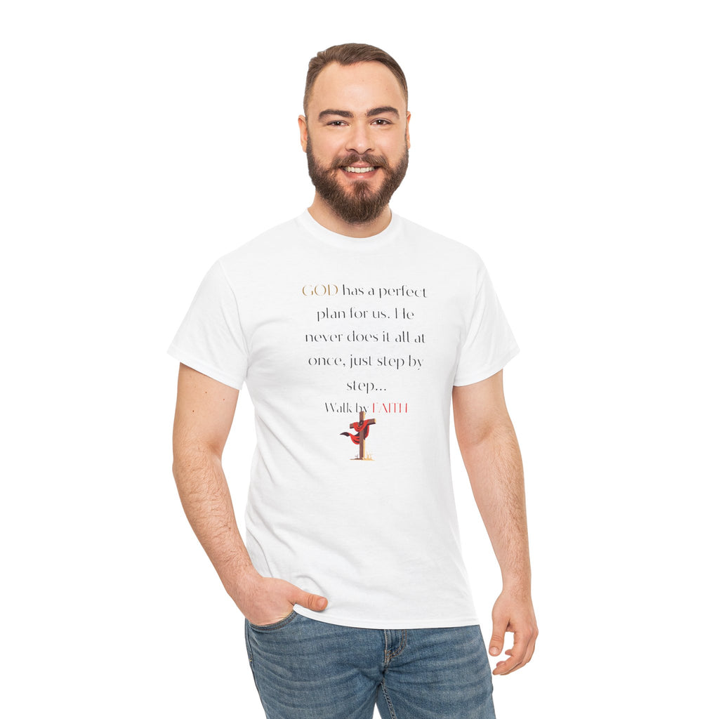 Walk by Faith Motivational Unisex Cotton Shirt