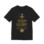 Men's Faith-Inspired Short Sleeve  Lion Tee: 'To God Be the Glory