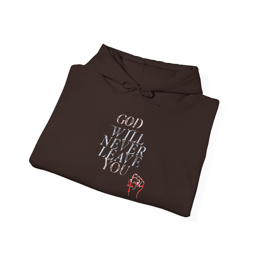 God will Never Leave You Cozy Unisex Hoodie
