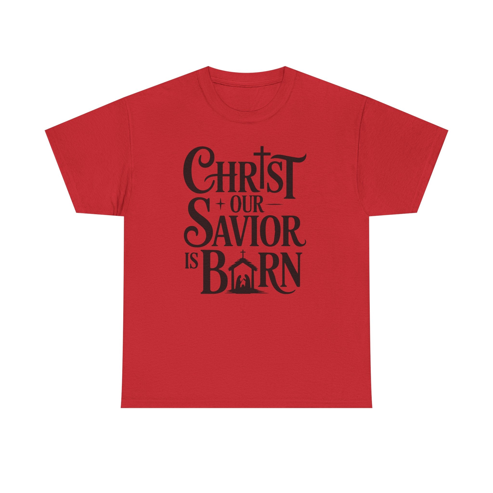 Christ Our Savior Is Born Tee — Nativity Christmas Crewneck