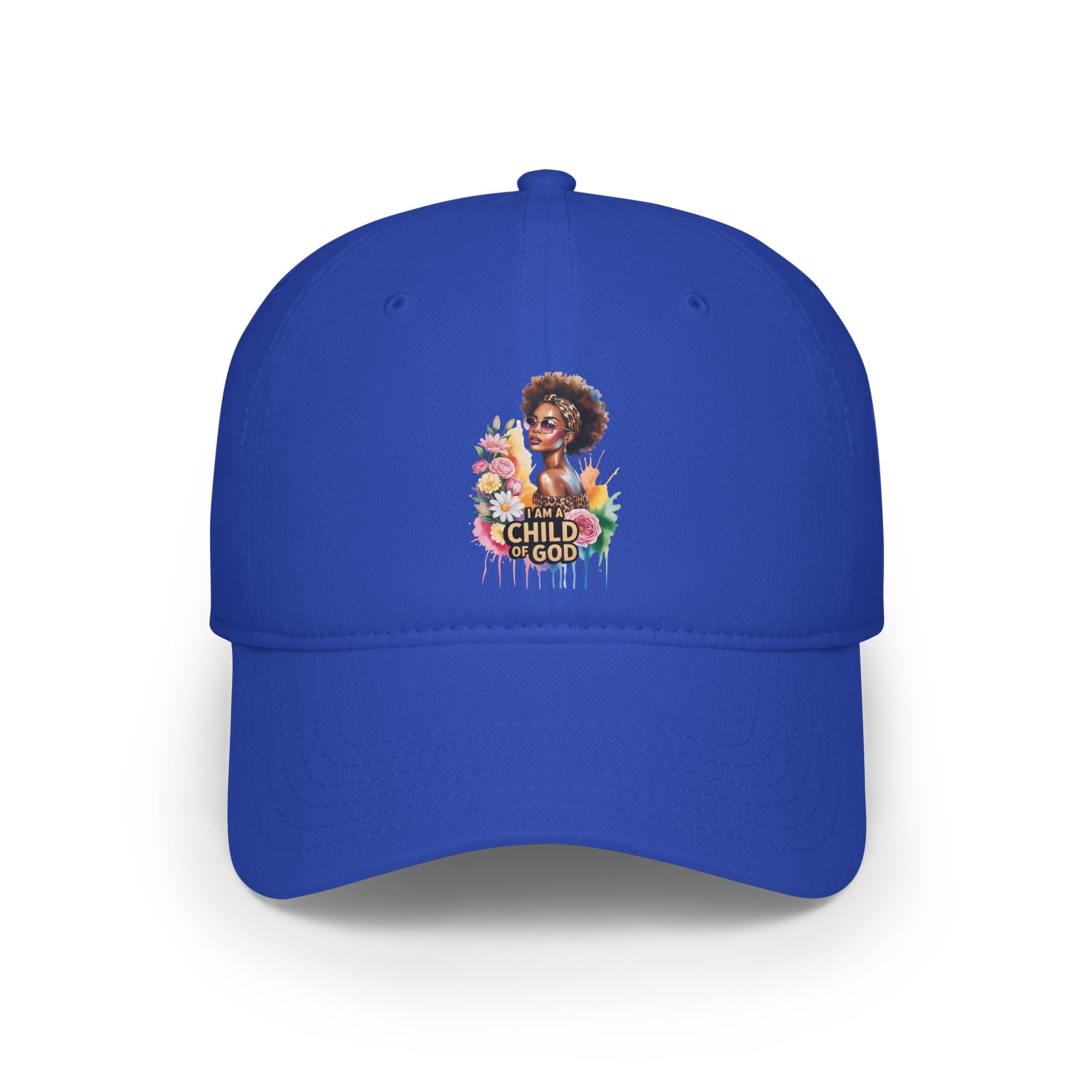 Floral I am a Child of God Baseball Cap