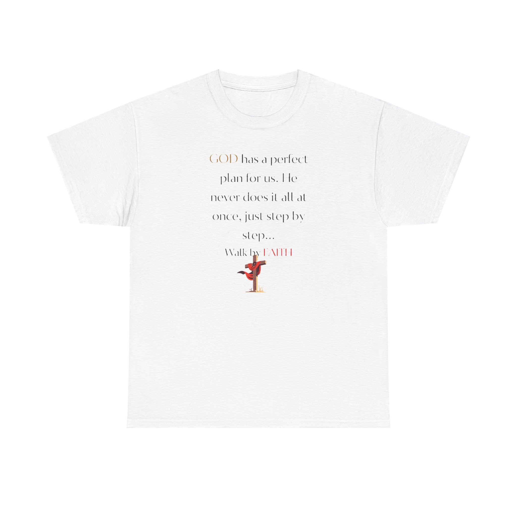 Walk by Faith Motivational Unisex Cotton Shirt