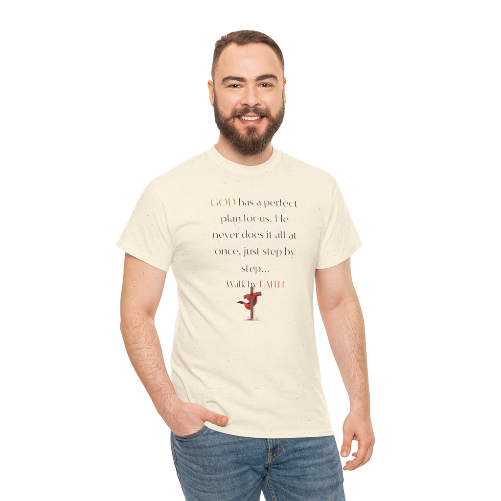 Walk by Faith Motivational Unisex Cotton Shirt