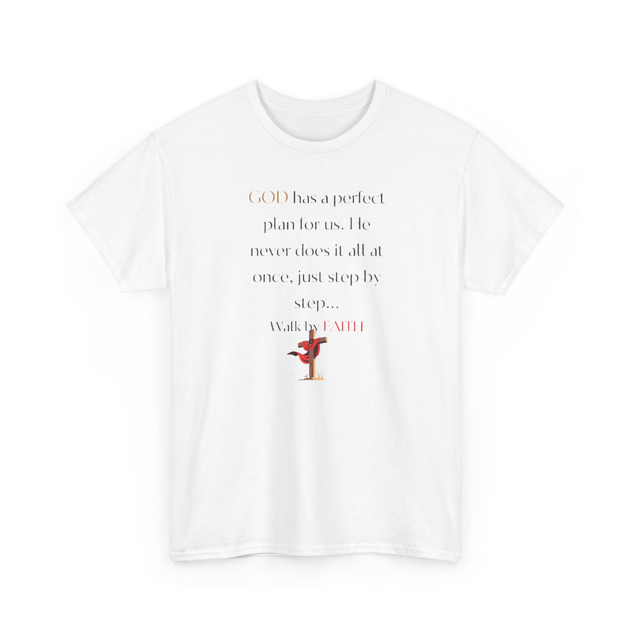 Walk by Faith Motivational Unisex Cotton Shirt