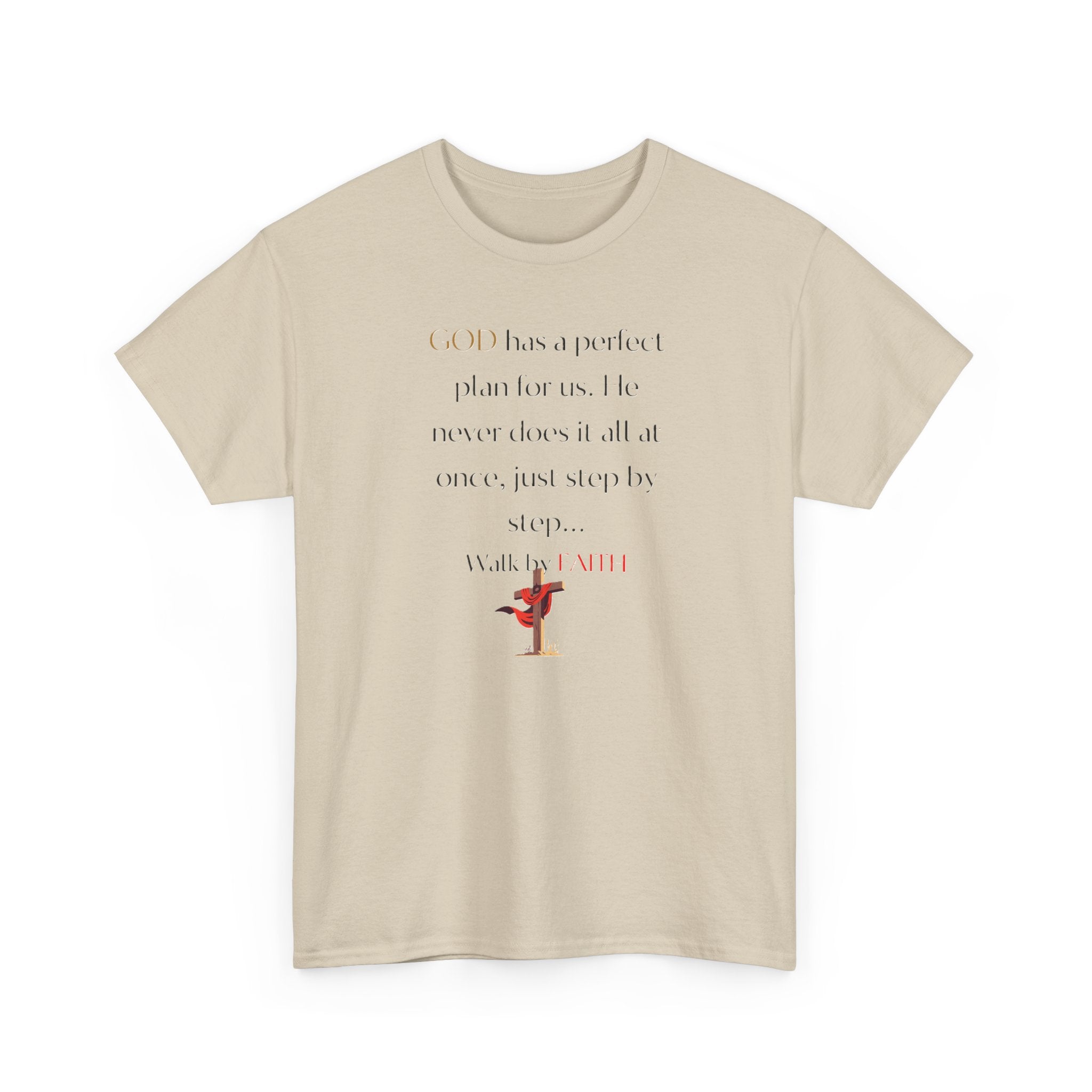 Walk by Faith Motivational Unisex Cotton Shirt