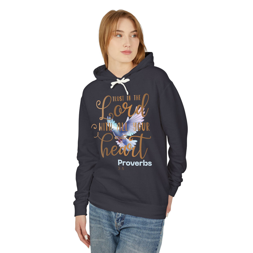 Trust in the Lord with All Your Heart Dove Unisex Hoodie