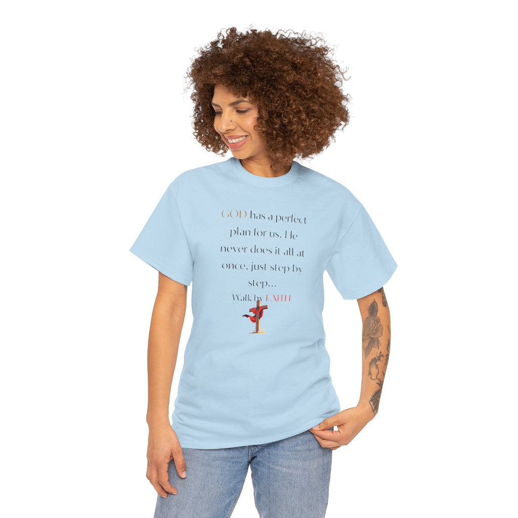 Walk by Faith Motivational Unisex Cotton Shirt
