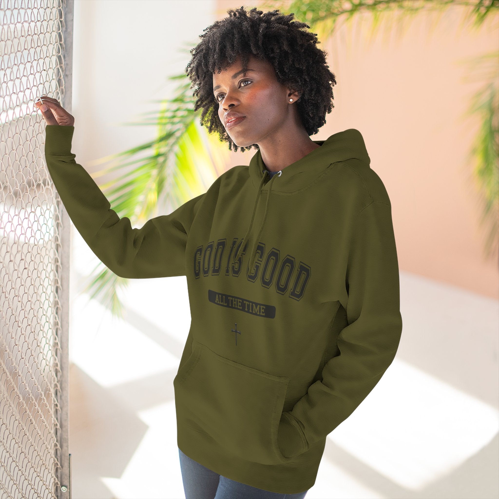 God is Good All the Time-Faith Inspired Fleece Hoodie