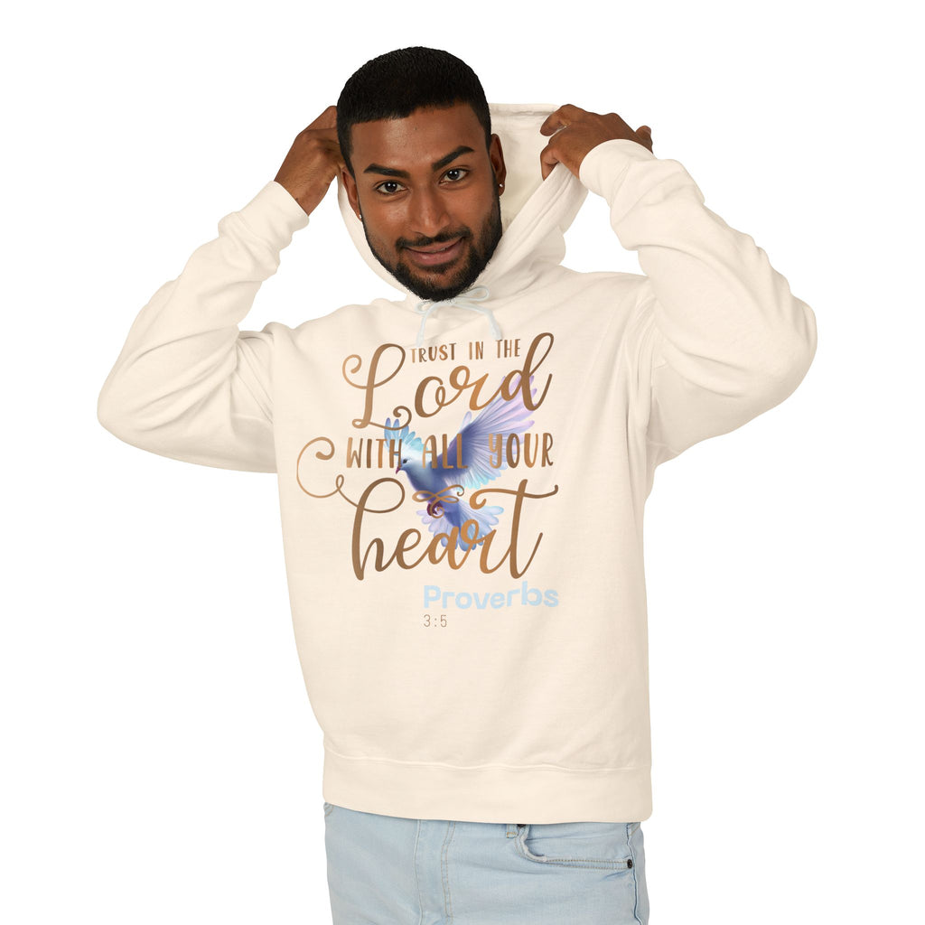 Trust in the Lord with All Your Heart Dove Unisex Hoodie