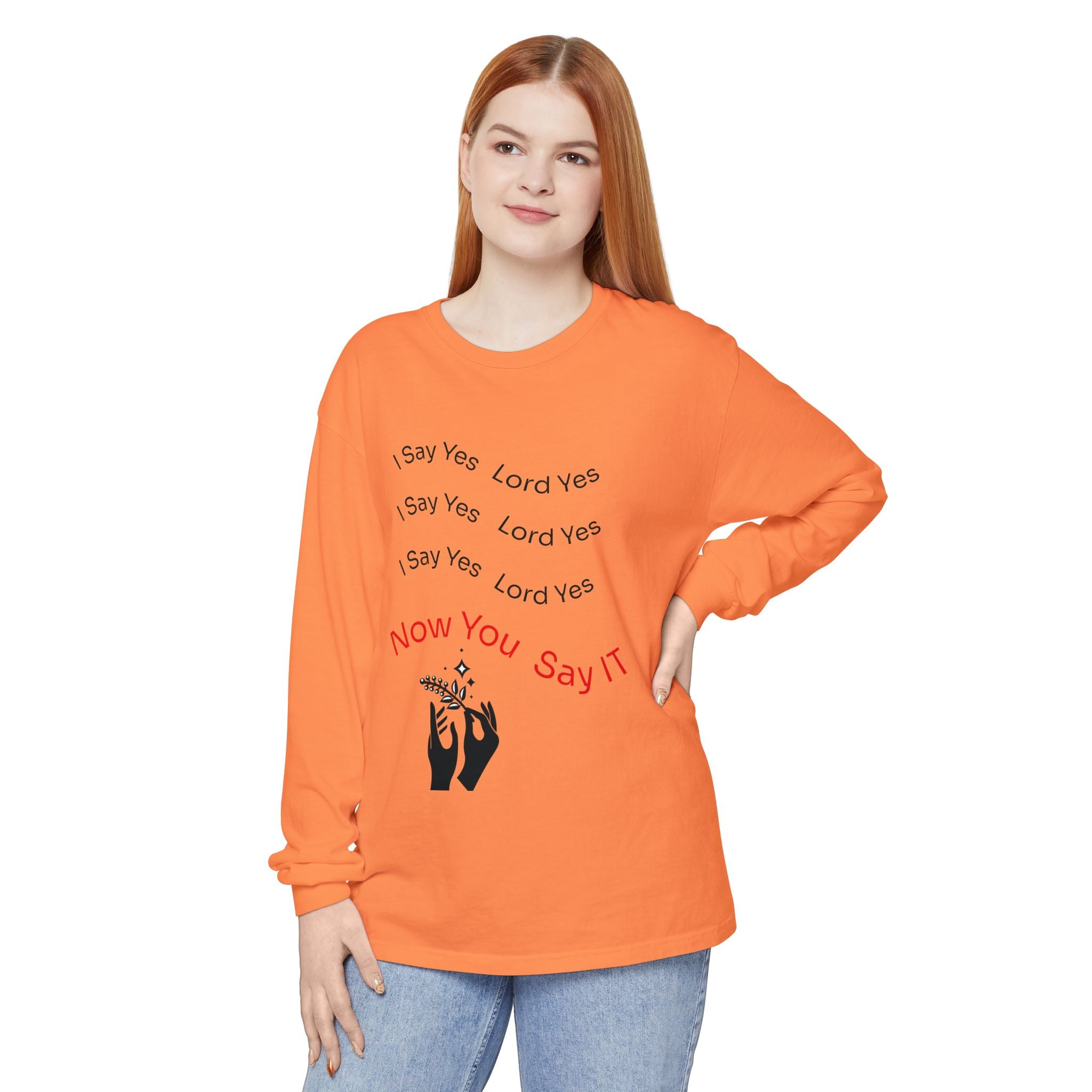 Spiritual Affirmation Long Sleeve T-Shirt, Relaxed Fit