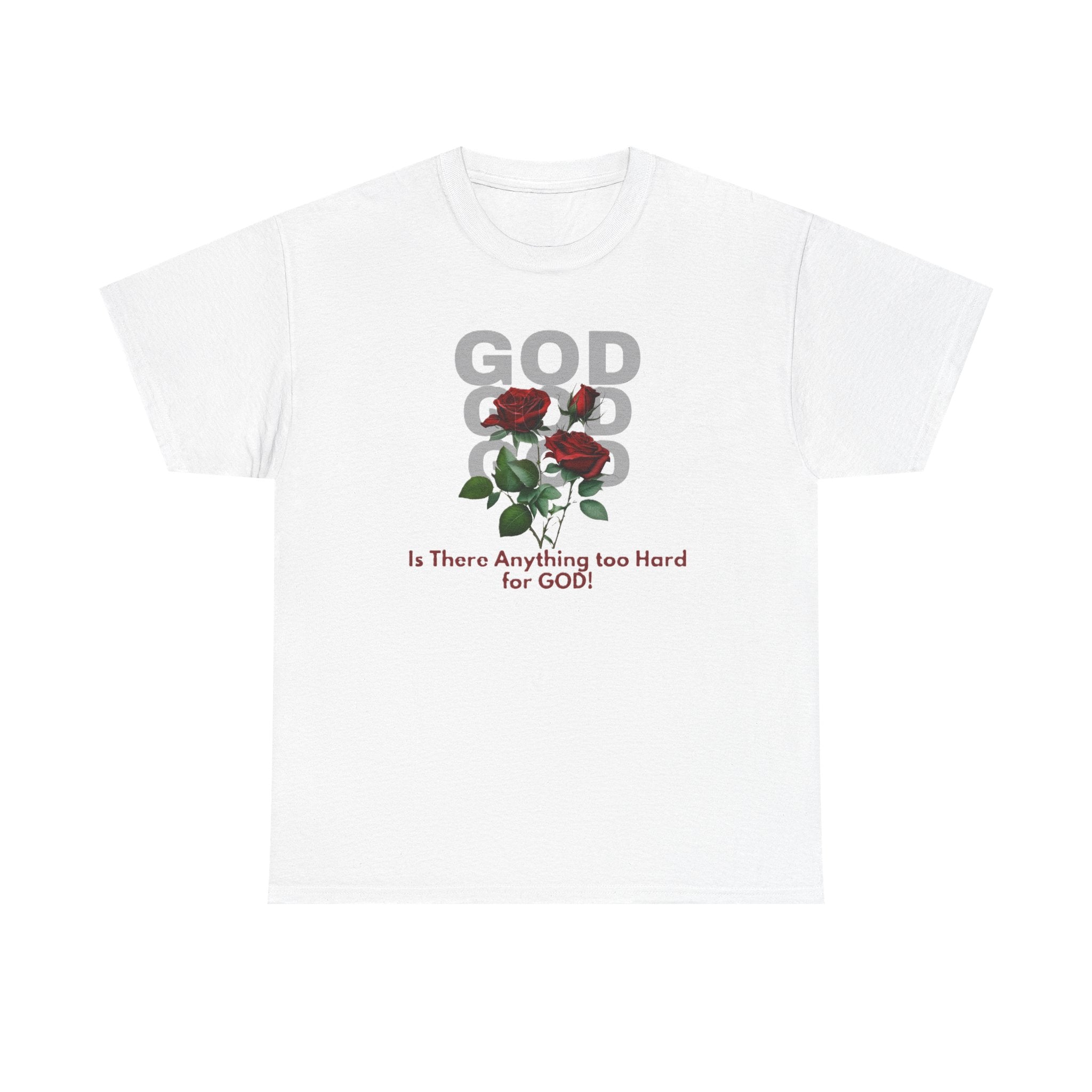 Is There Anything Too Hard for God Unisex Heavy Cotton Tee