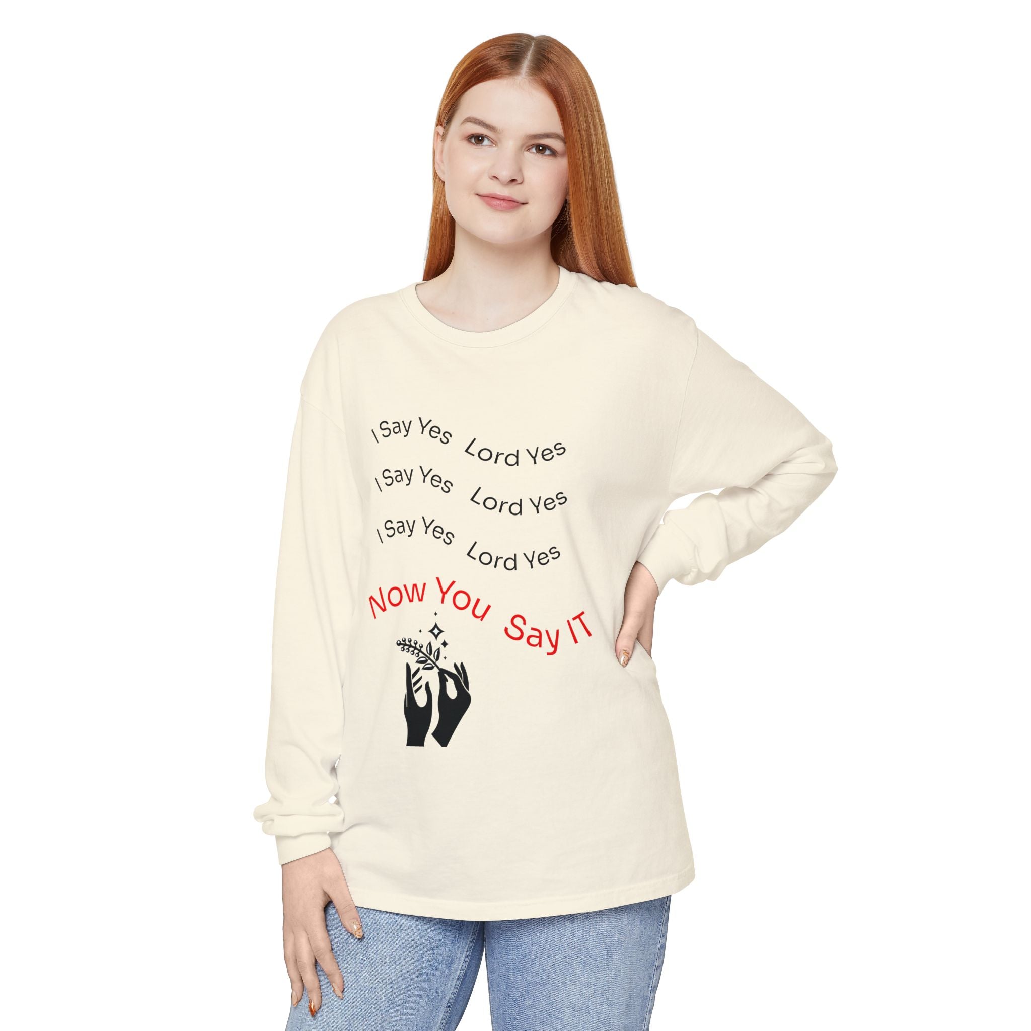 Spiritual Affirmation Long Sleeve T-Shirt, Relaxed Fit