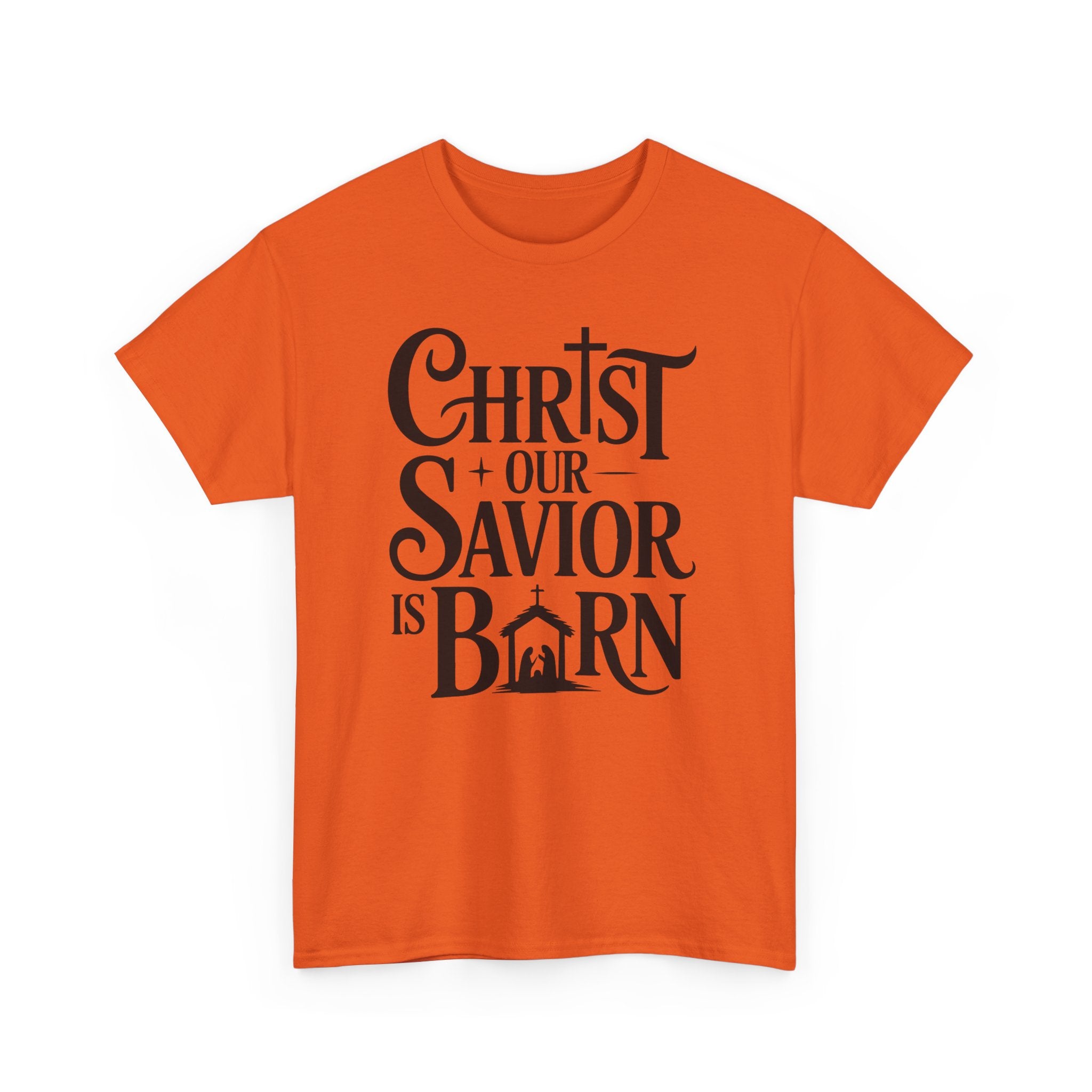 Christ Our Savior Is Born Tee — Nativity Christmas Crewneck