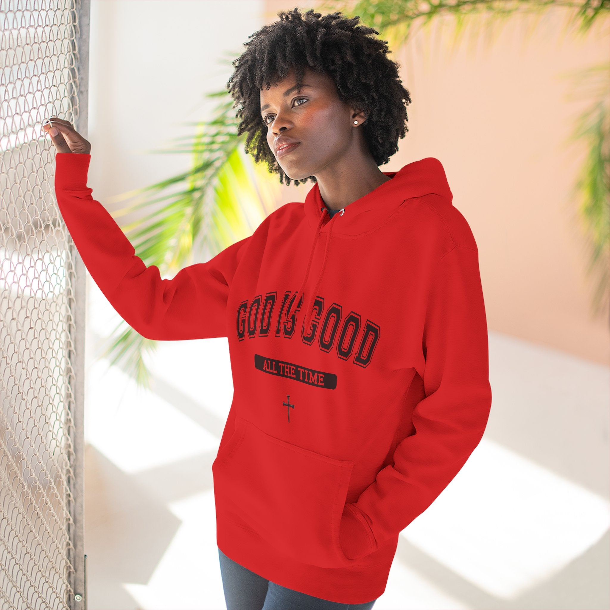 God is Good All the Time-Faith Inspired Fleece Hoodie
