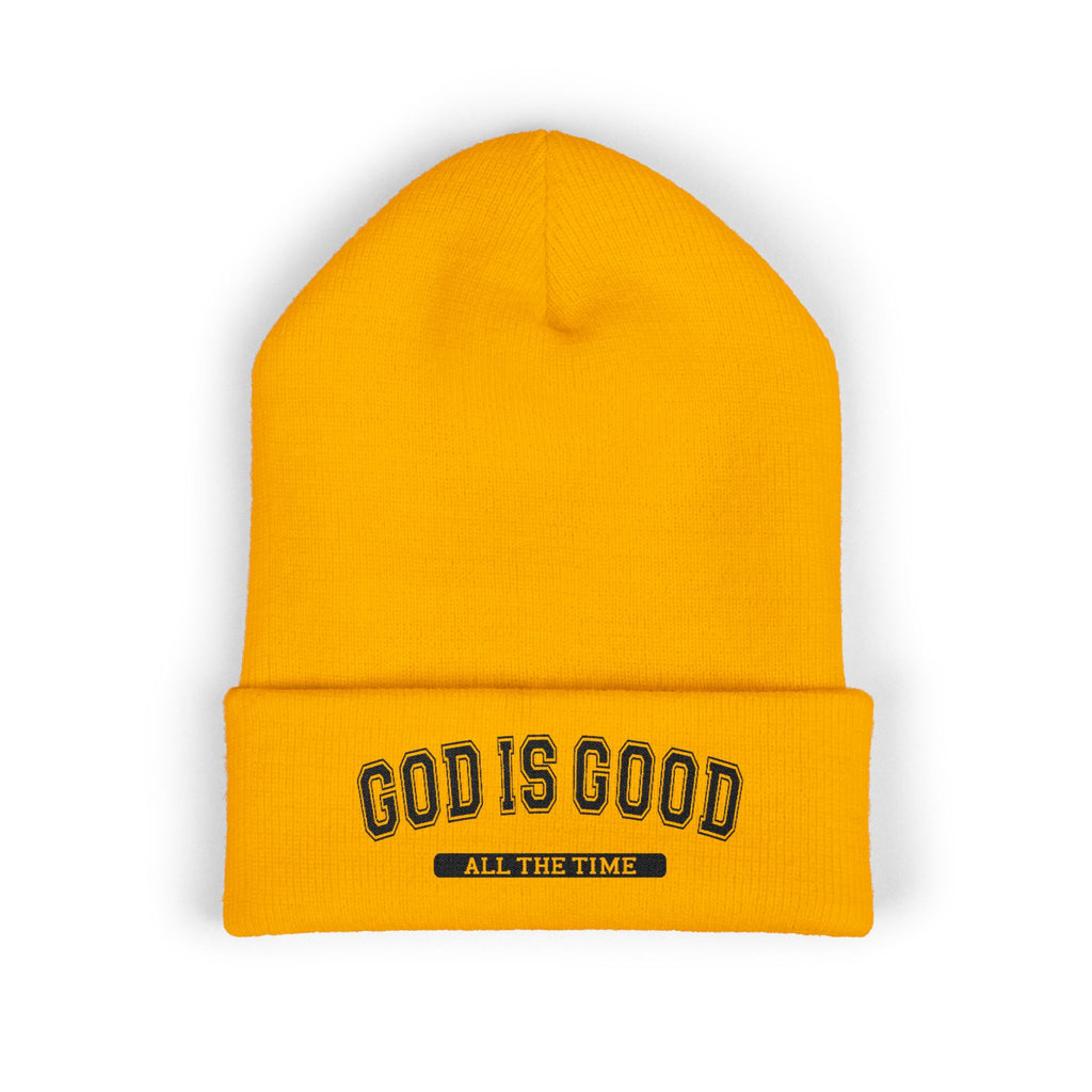 Inspirational Cuffed Beanie: God is Good
