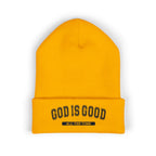 Inspirational Cuffed Beanie: God is Good