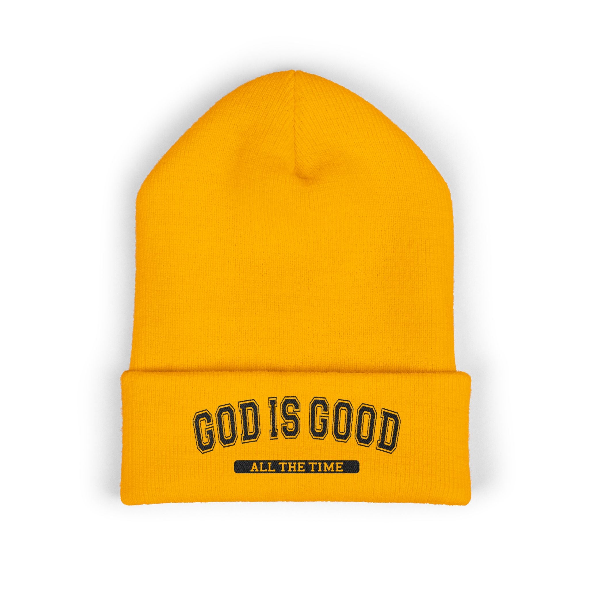 Inspirational Cuffed Beanie: God is Good
