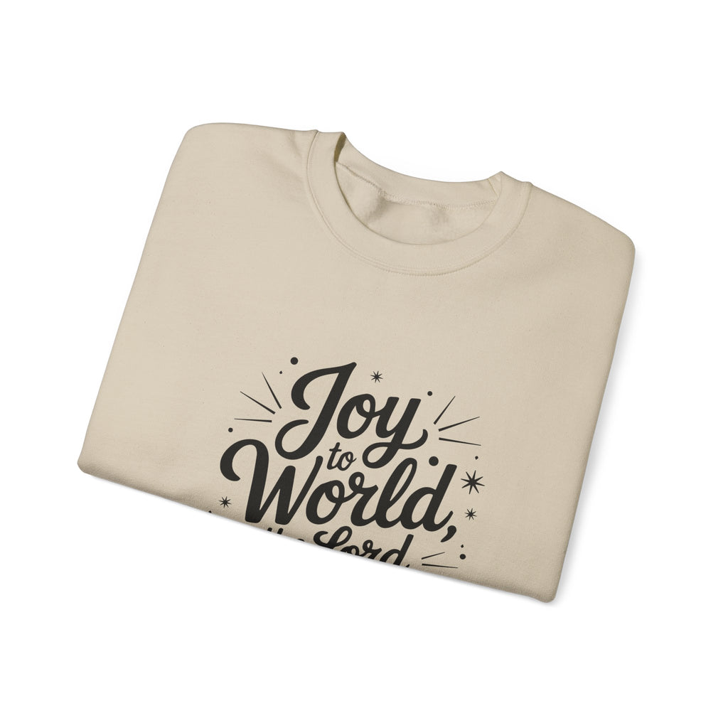 Joy to the World Crewneck Sweatshirt — Hand‑Lettered Faith Holiday Sweater