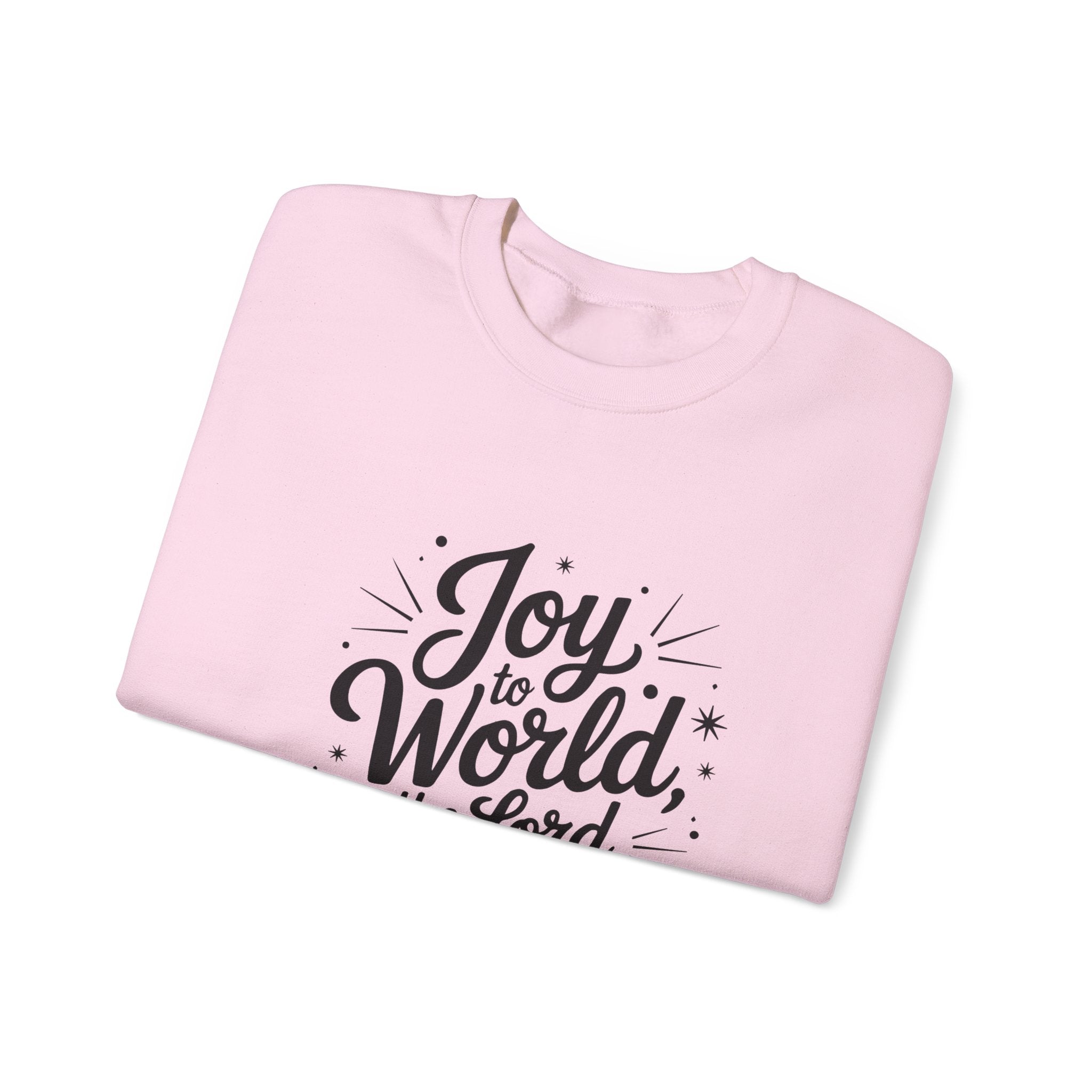 Joy to the World Crewneck Sweatshirt — Hand‑Lettered Faith Holiday Sweater