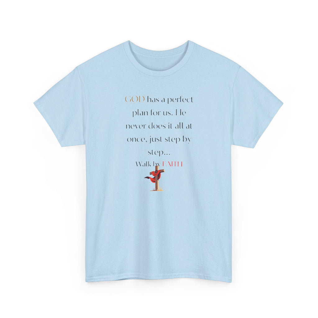 Walk by Faith Motivational Unisex Cotton Shirt