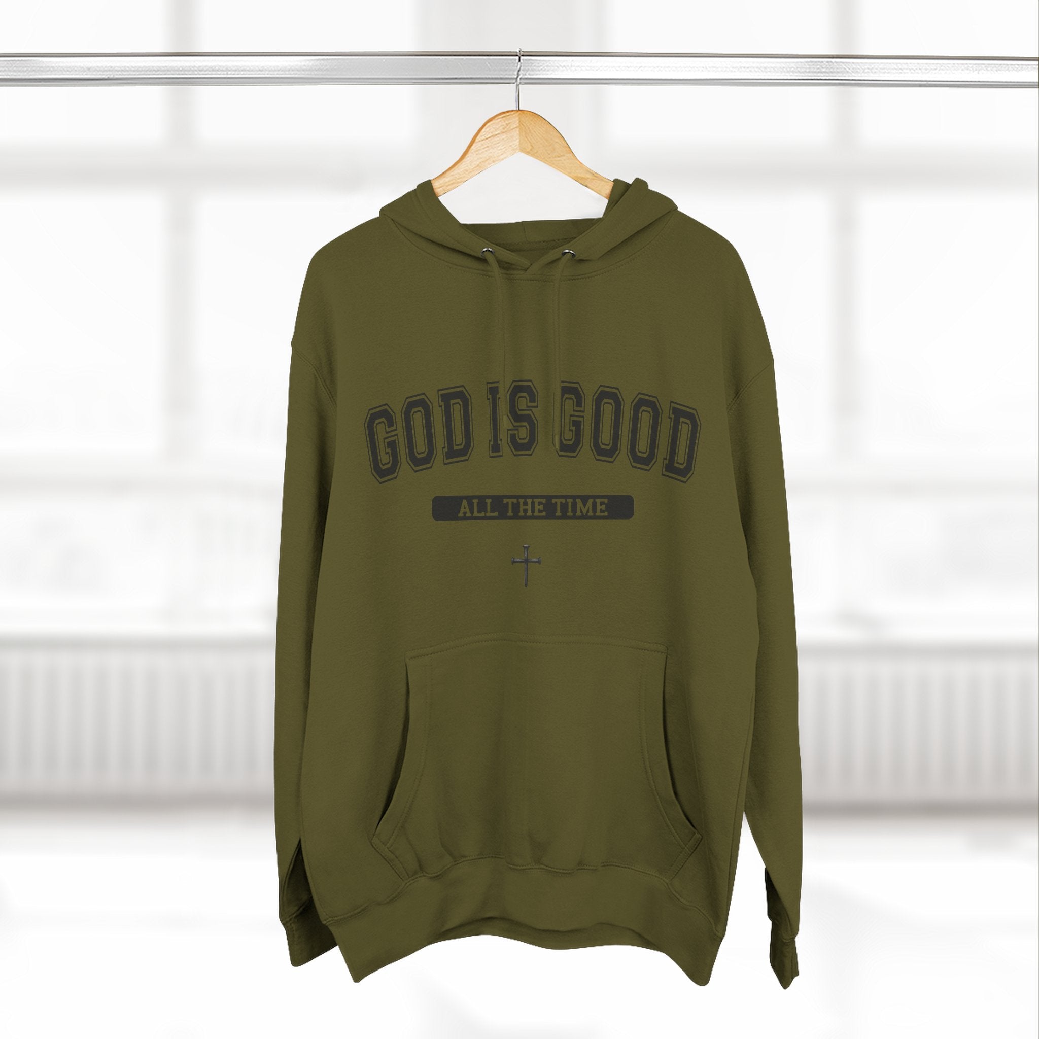 God is Good All the Time-Faith Inspired Fleece Hoodie