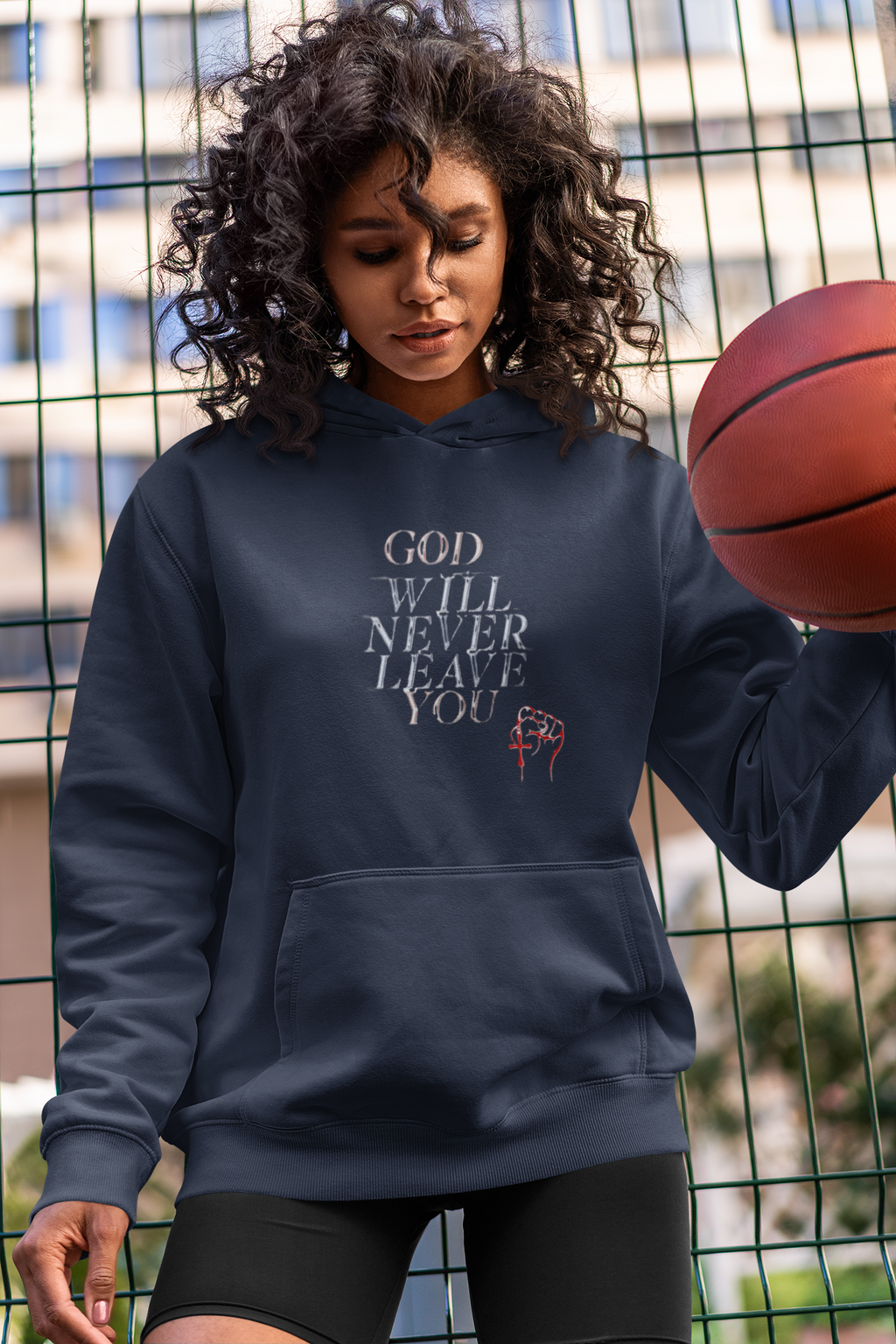 God will Never Leave You Cozy Unisex Hoodie