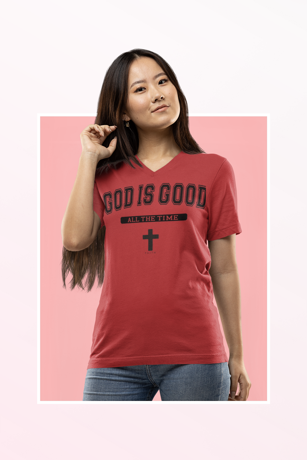God is Good Unisex V-Neck Tee