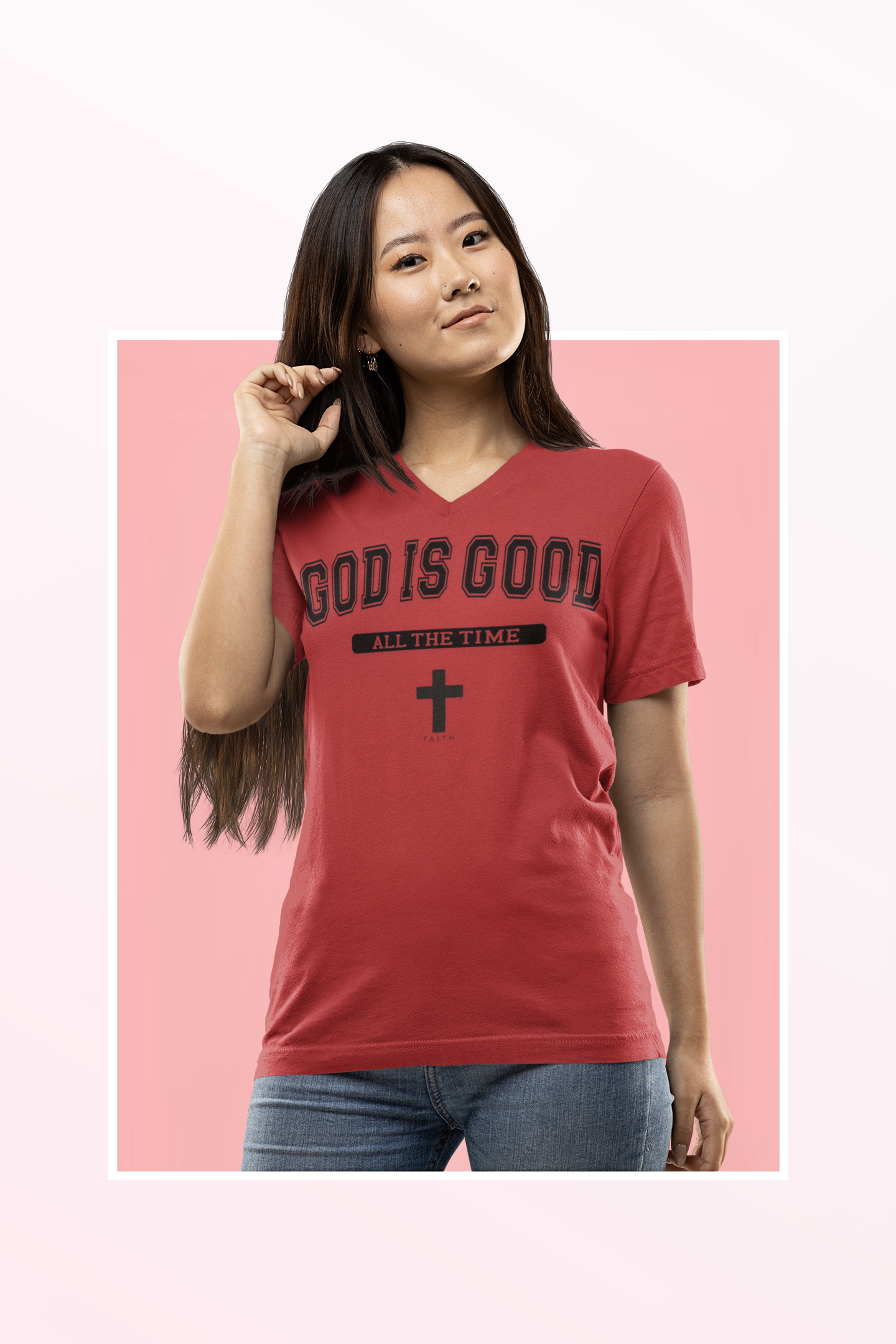 God is Good Unisex V-Neck Tee