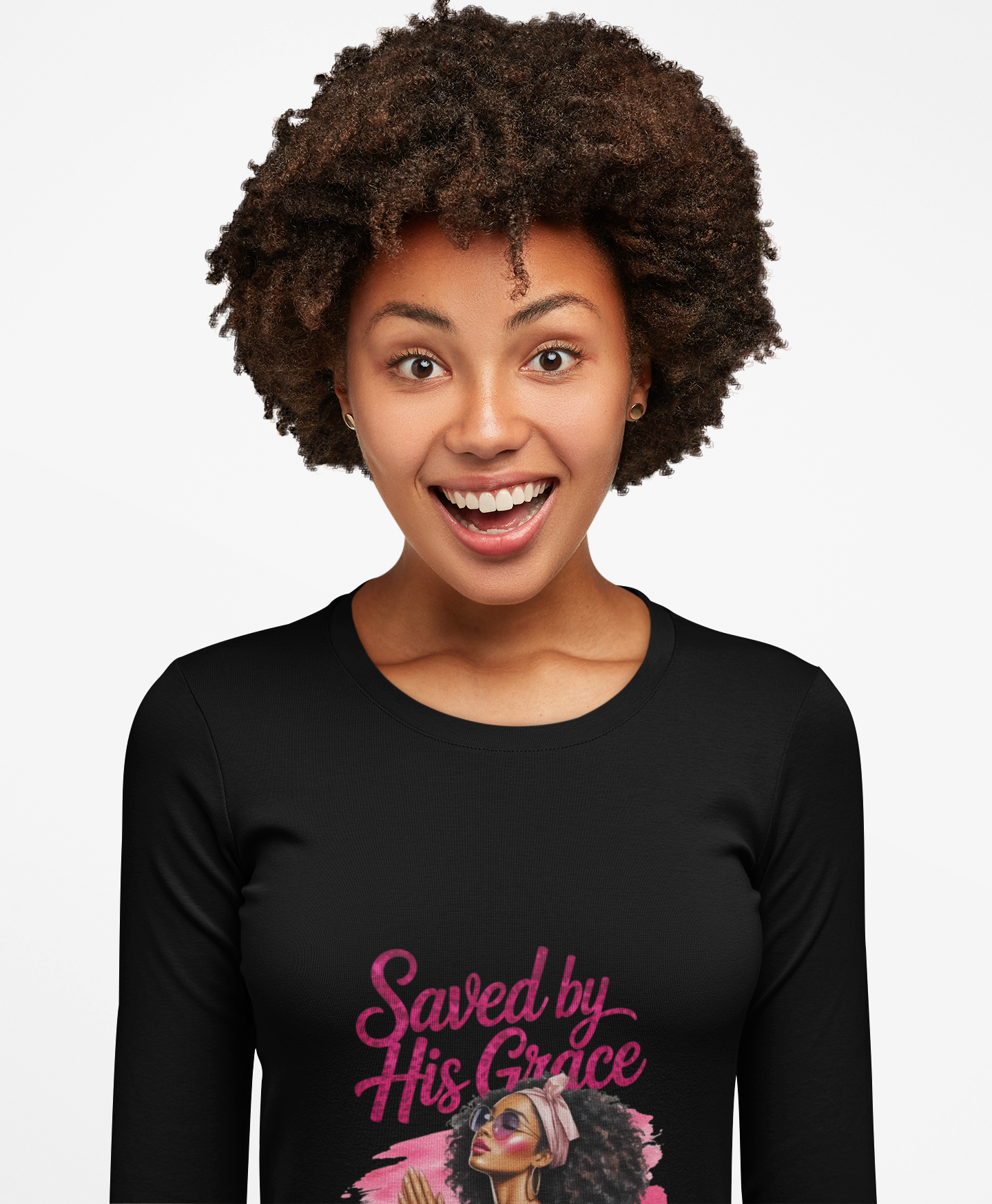 Inspirational Saved by His Grace Long Sleeve T-Shirt