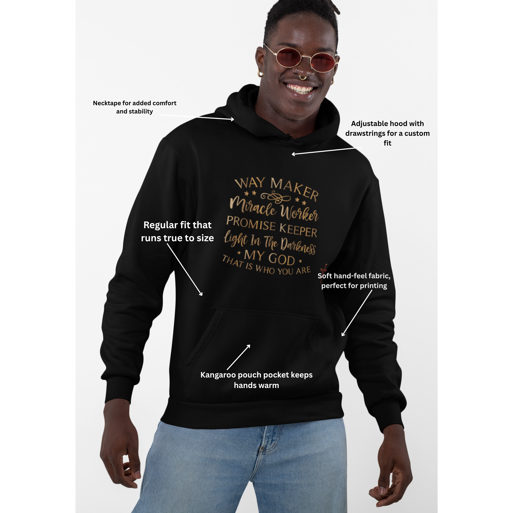 Inspirational Faith Way Maker Hoodie