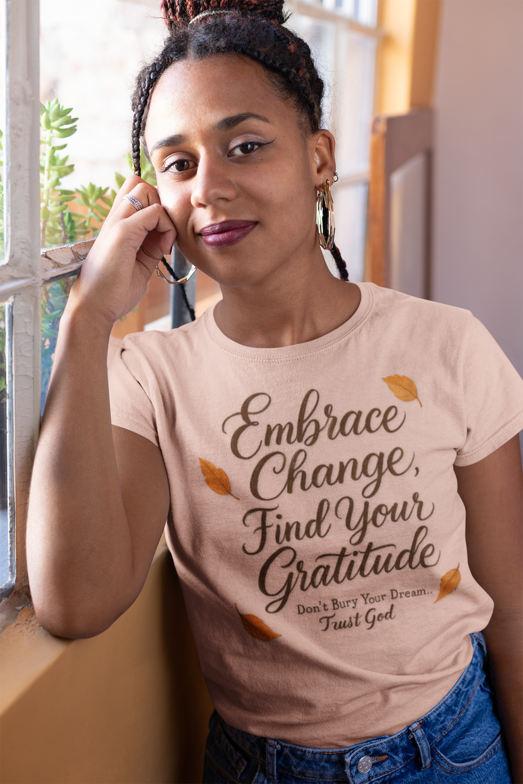 Embrace Change, Find Your Gratitude Unisex Jersey Short Sleeve T-Shirt