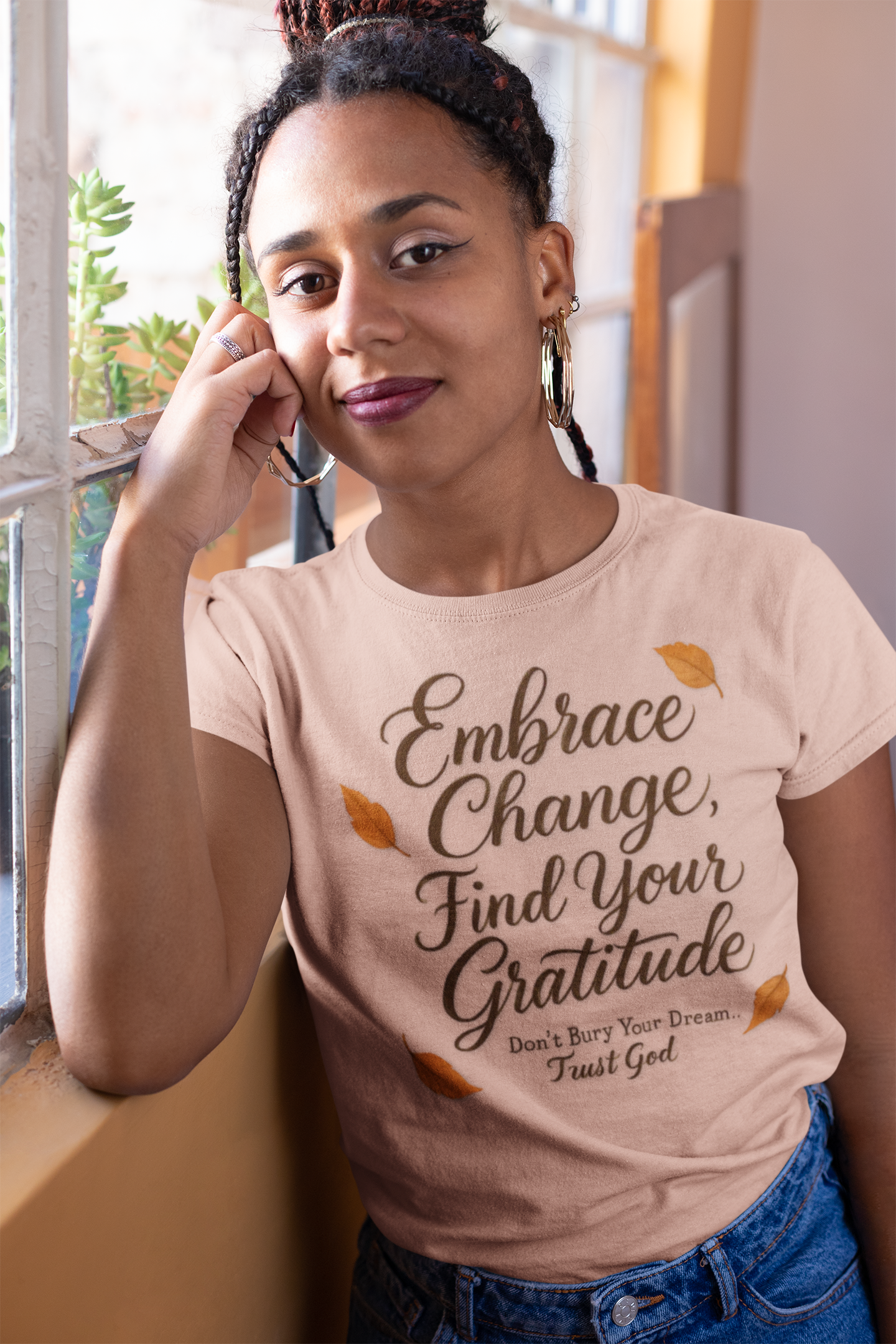 Embrace Change, Find Your Gratitude Unisex Jersey Short Sleeve T-Shirt