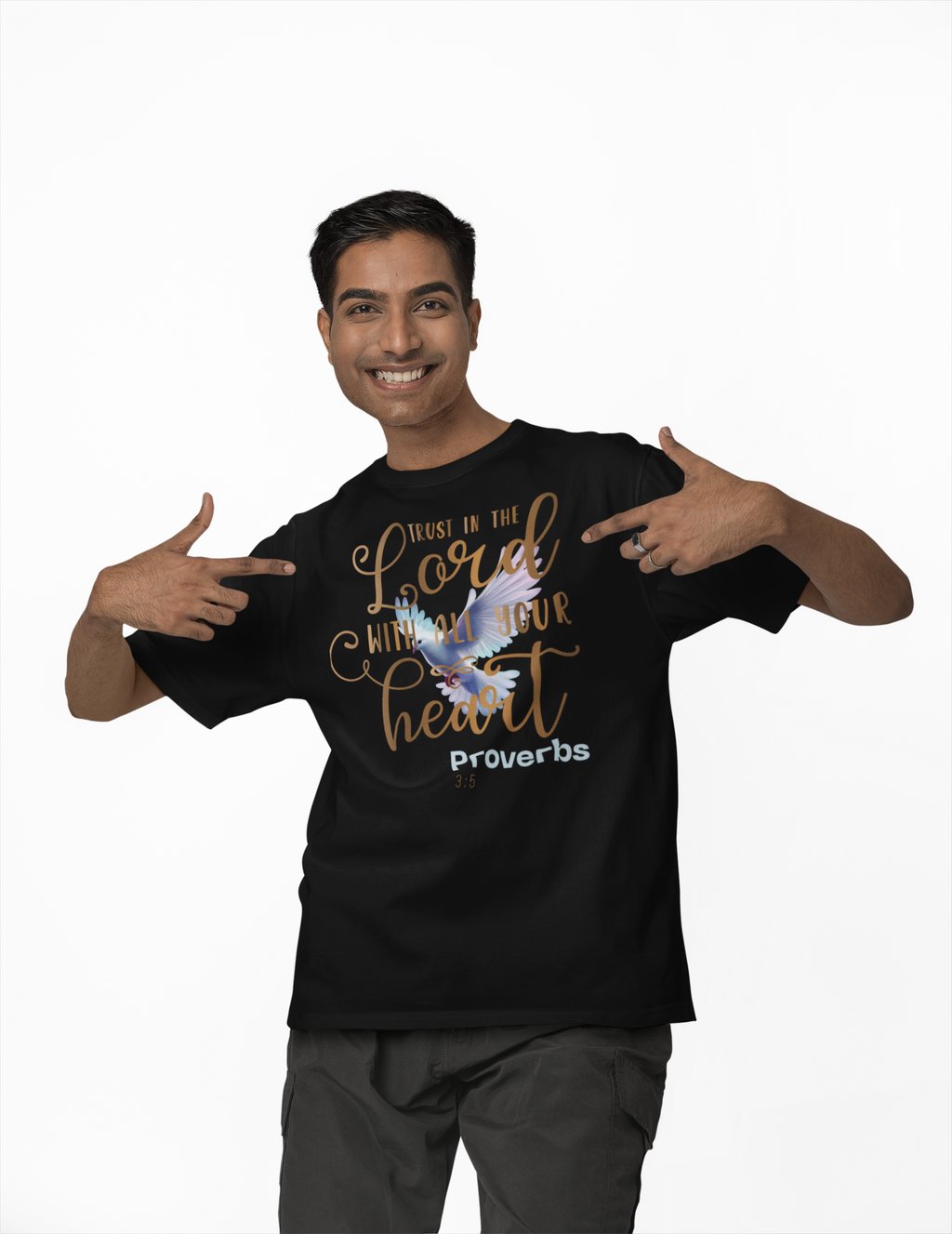 Trust in the Lord with All Your Heart Oversized Boxy Unisex Cotton Top T-Shirt