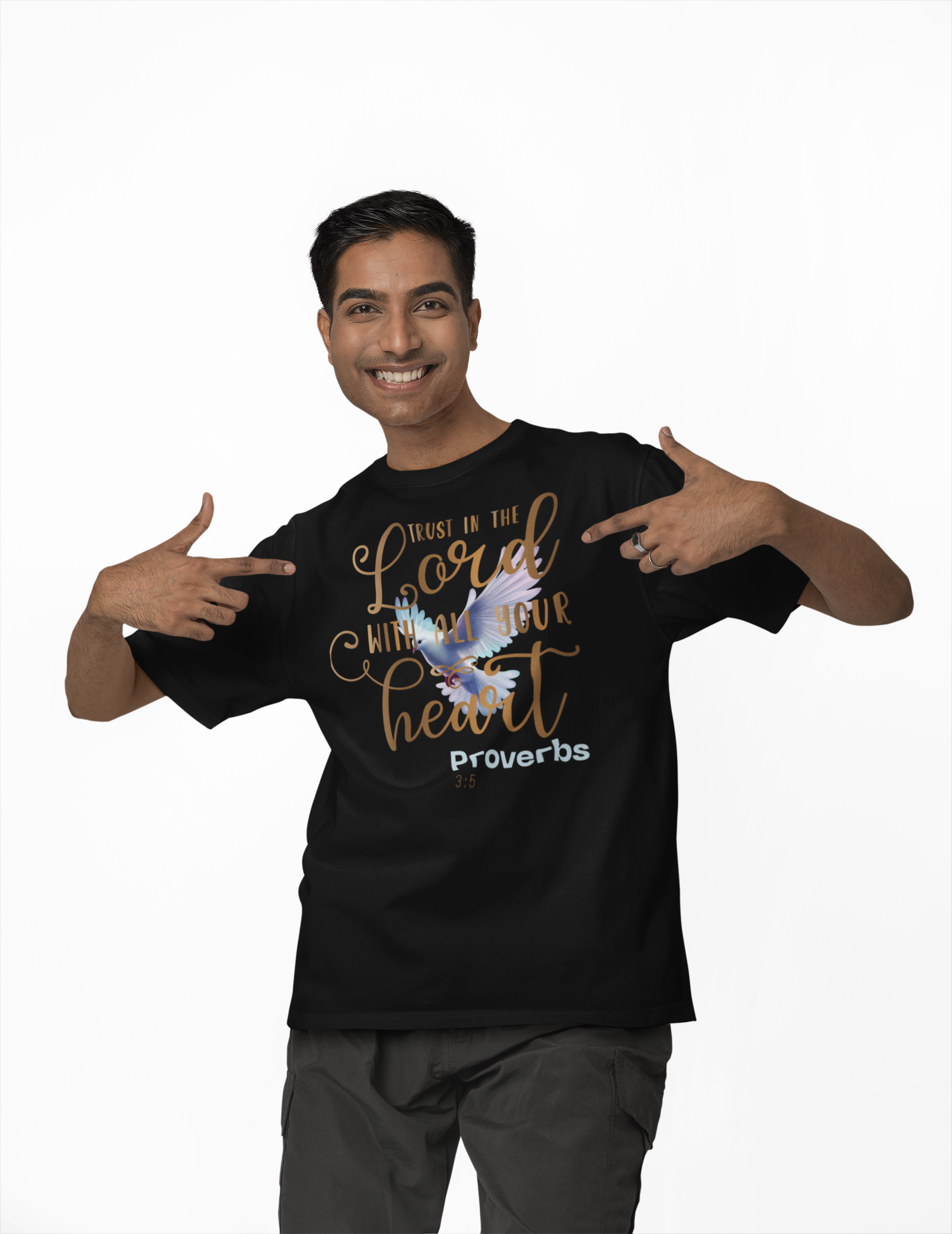 Trust in the Lord with All Your Heart Oversized Boxy Unisex Cotton Top T-Shirt