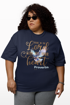 Trust in the Lord with All Your Heart Oversized Boxy Unisex Cotton Top T-Shirt